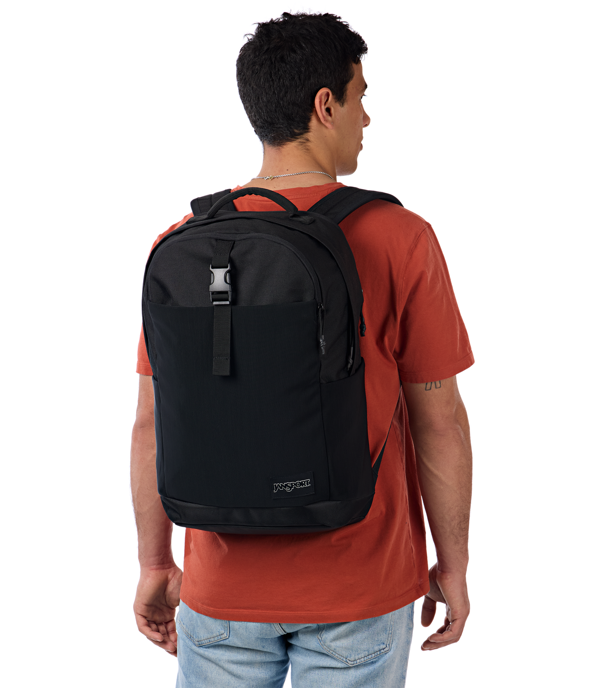 Jansport Journey Pack in Black — lifestyle