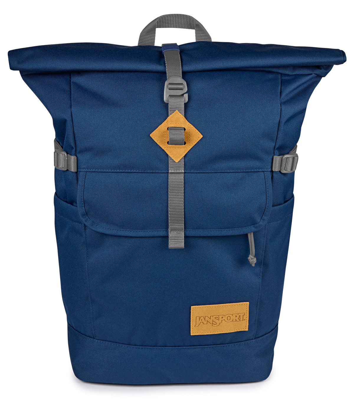 JanSport Hatchet Rolltop Backpack in Navy — front view