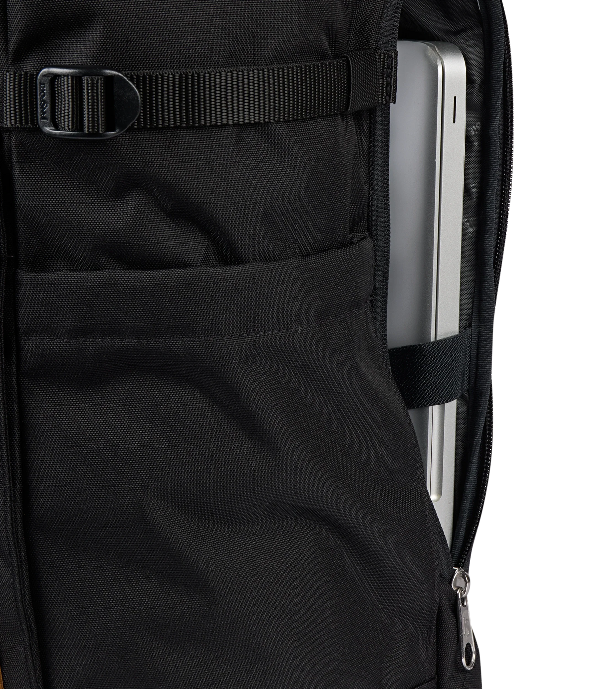 JanSport Hatchet Rolltop Backpack in Black — detail view 4