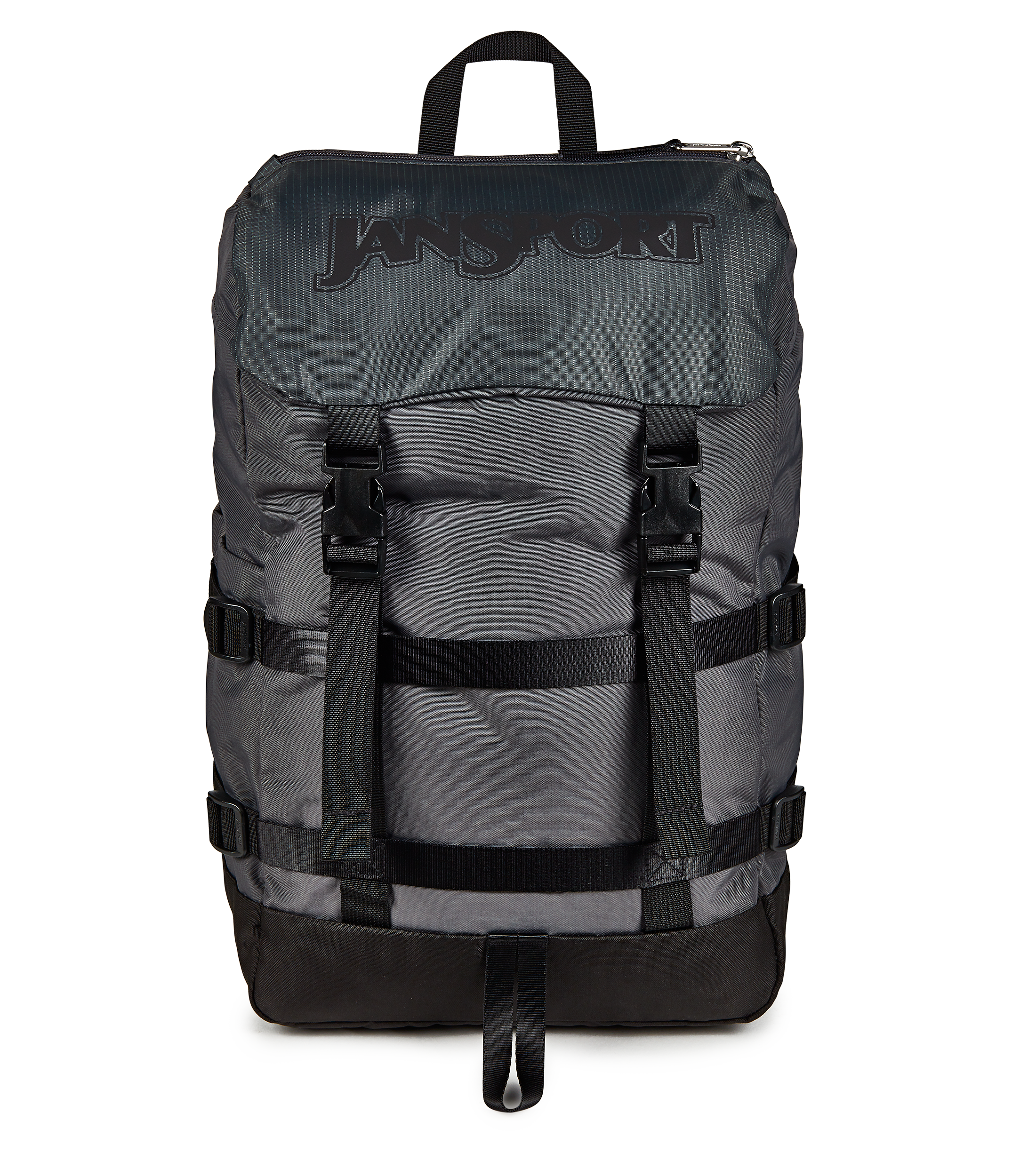 JanSport Skip Pack in Smokey Grit — front view