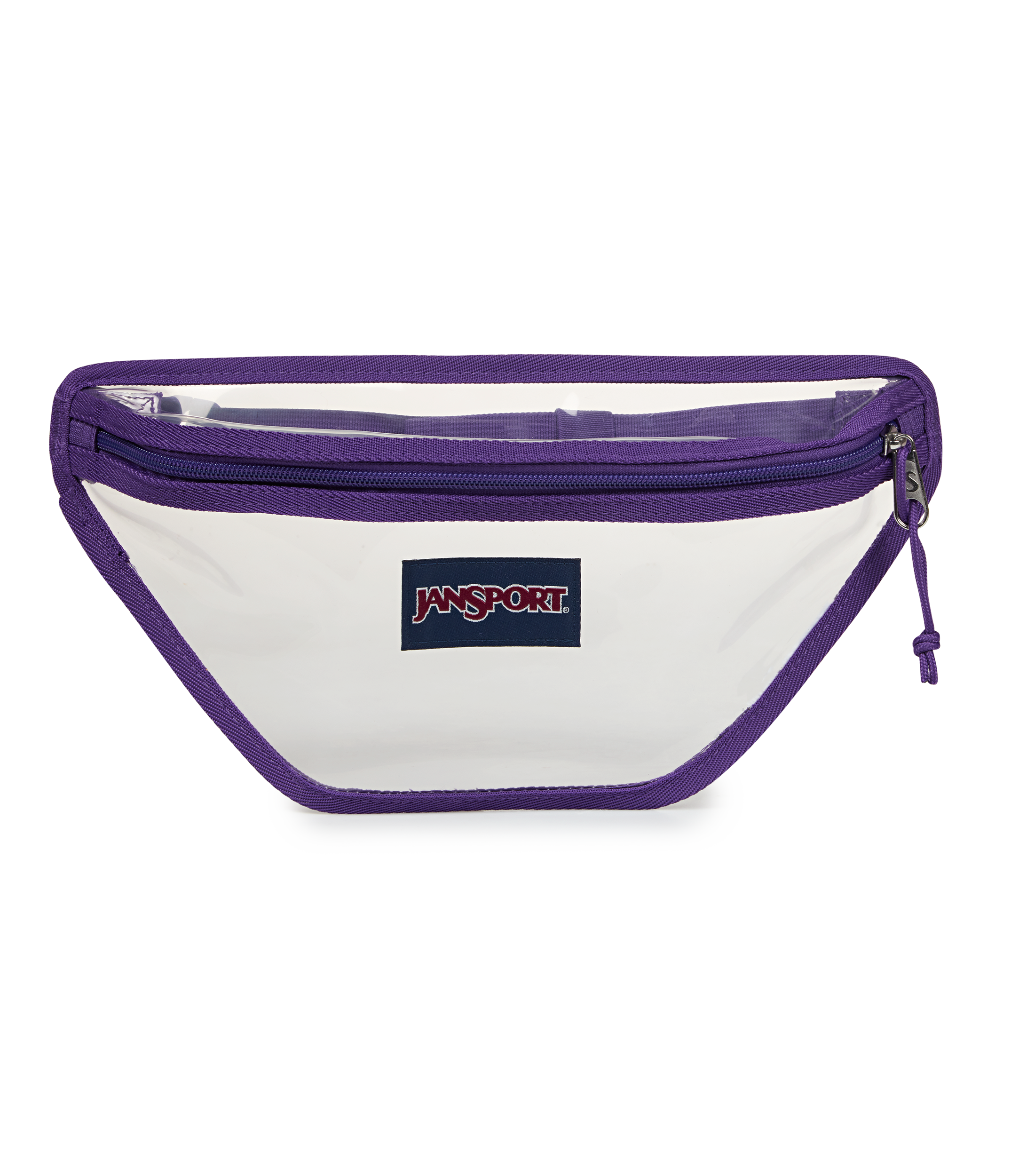 JanSport Clear Waistpack in Grape Jelly — front view