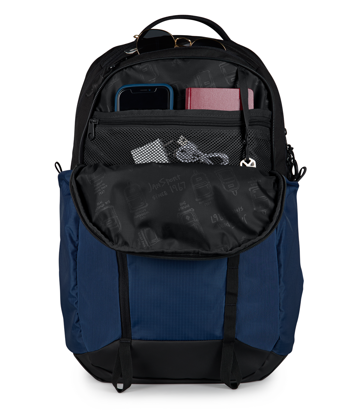 Jansport All Around Pack 28L in Navy — detail view 3