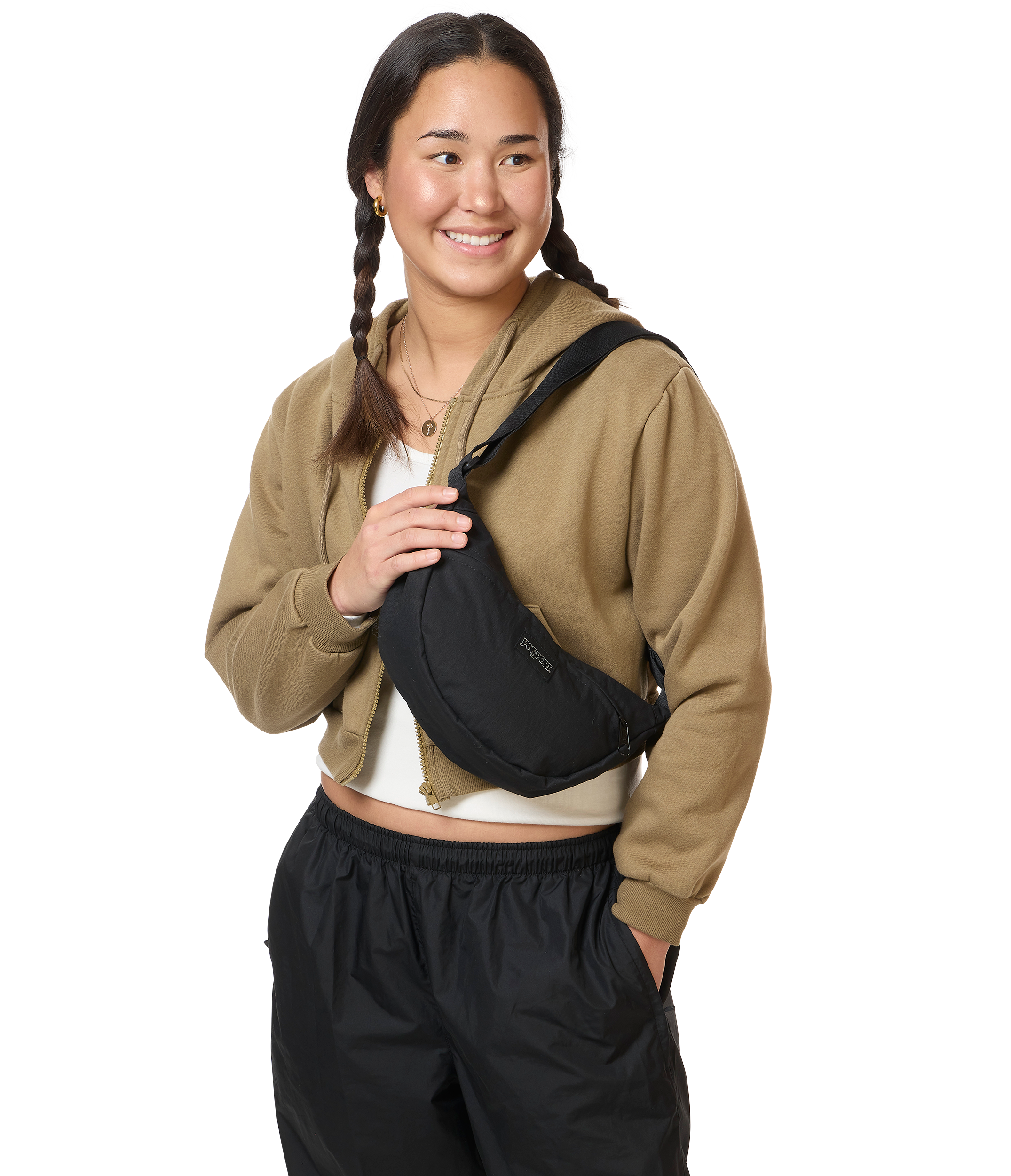 JanSport Unphased Crossbody Small in Black — angle view 2