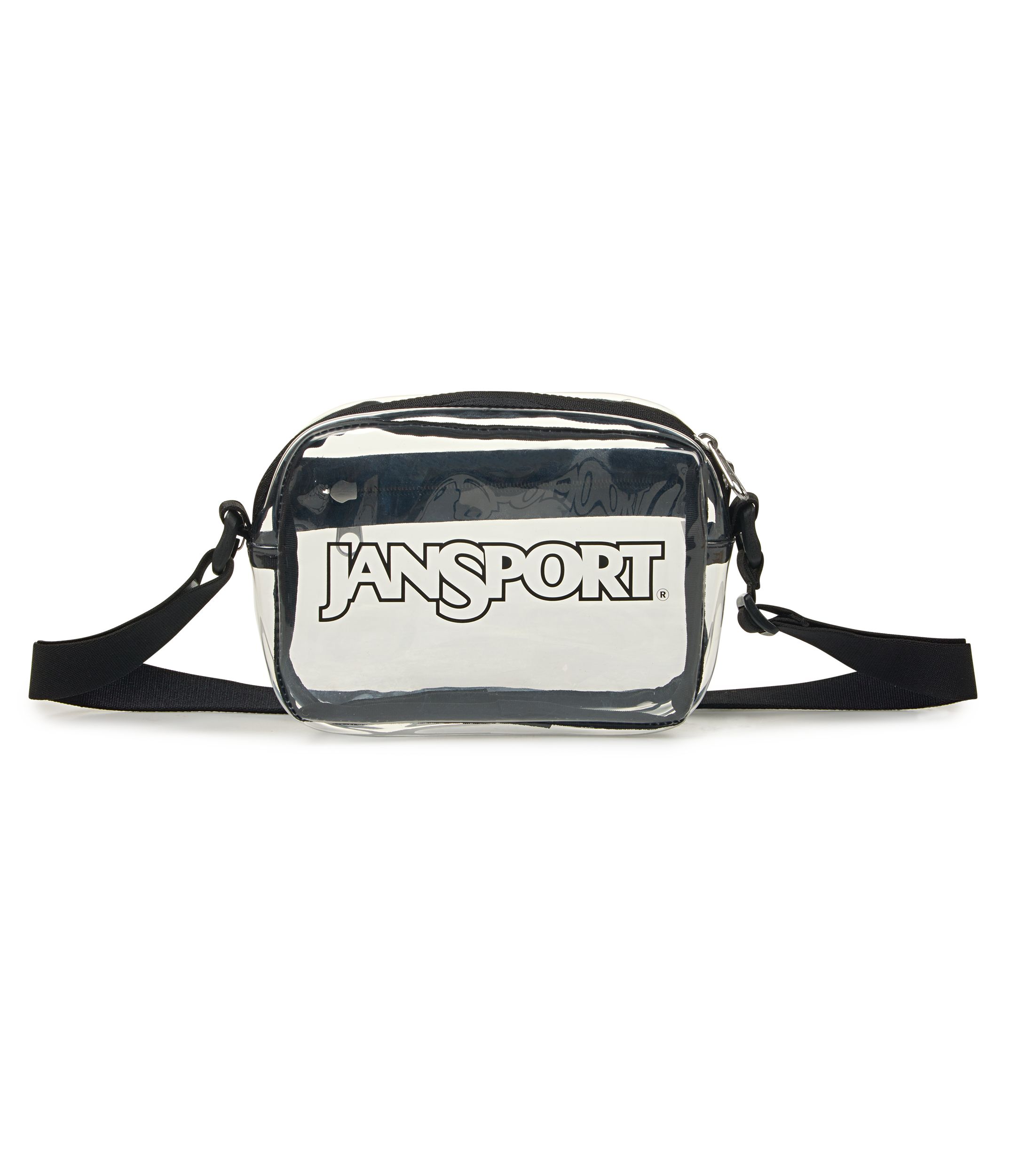 JanSport Clear Crossbody in Clear — front view