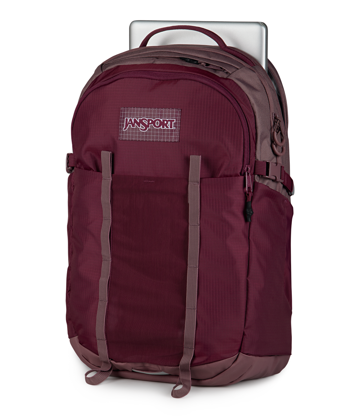 Jansport All Around Pack 34L in Cherry Lacquer — detail view 2