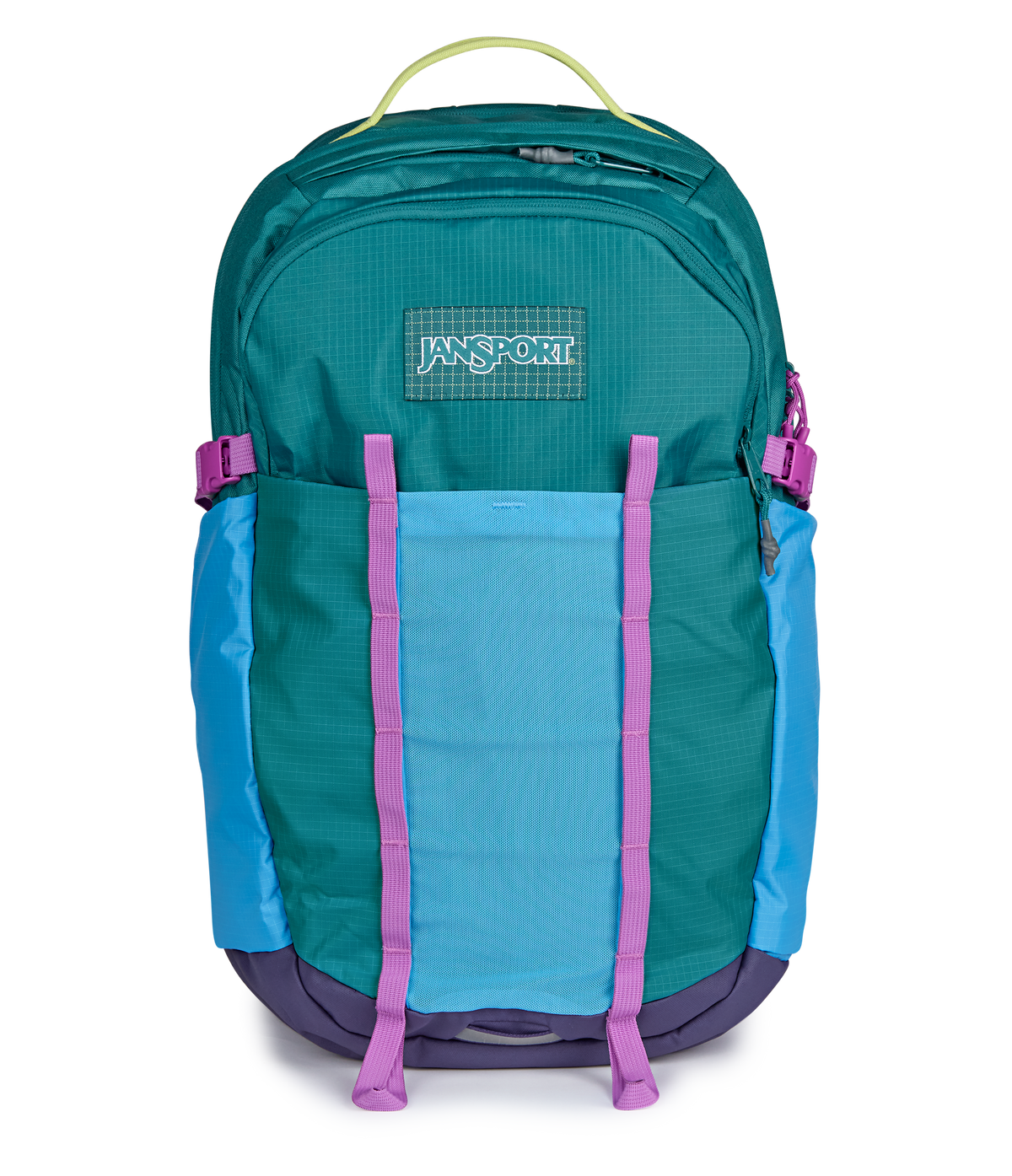 Jansport All Around Pack 34L in Emerald Pool — front view # color_Emerald Pool