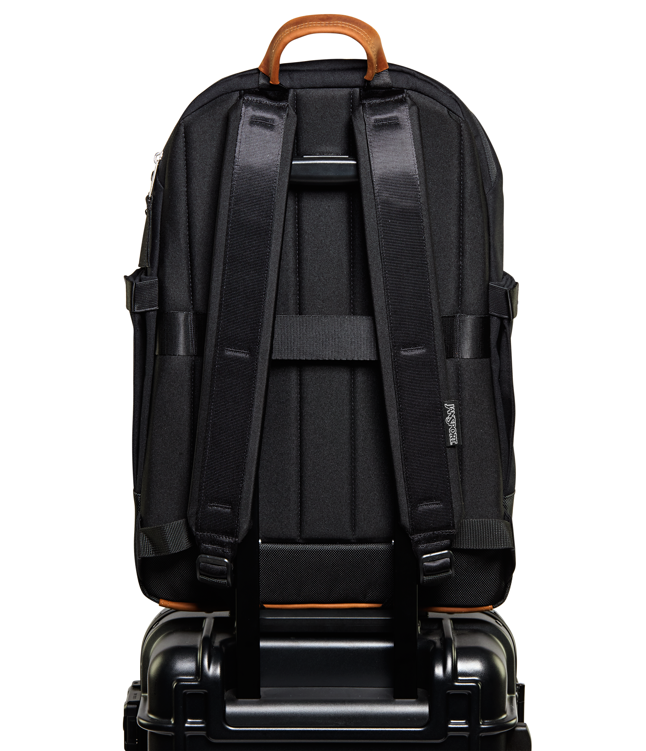 JanSport Pitstop Daypack in Black — front view
