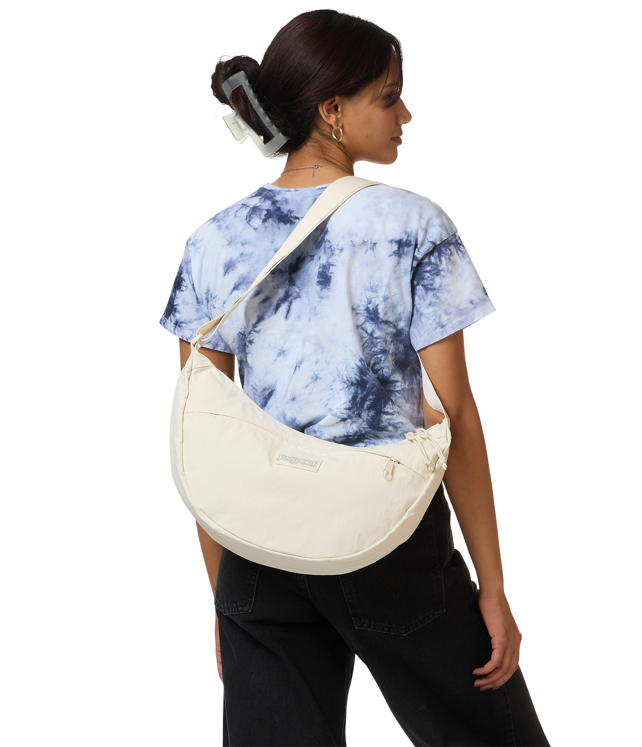 JanSport Unphased Crossbody Large in Moon Flower — angle view 2