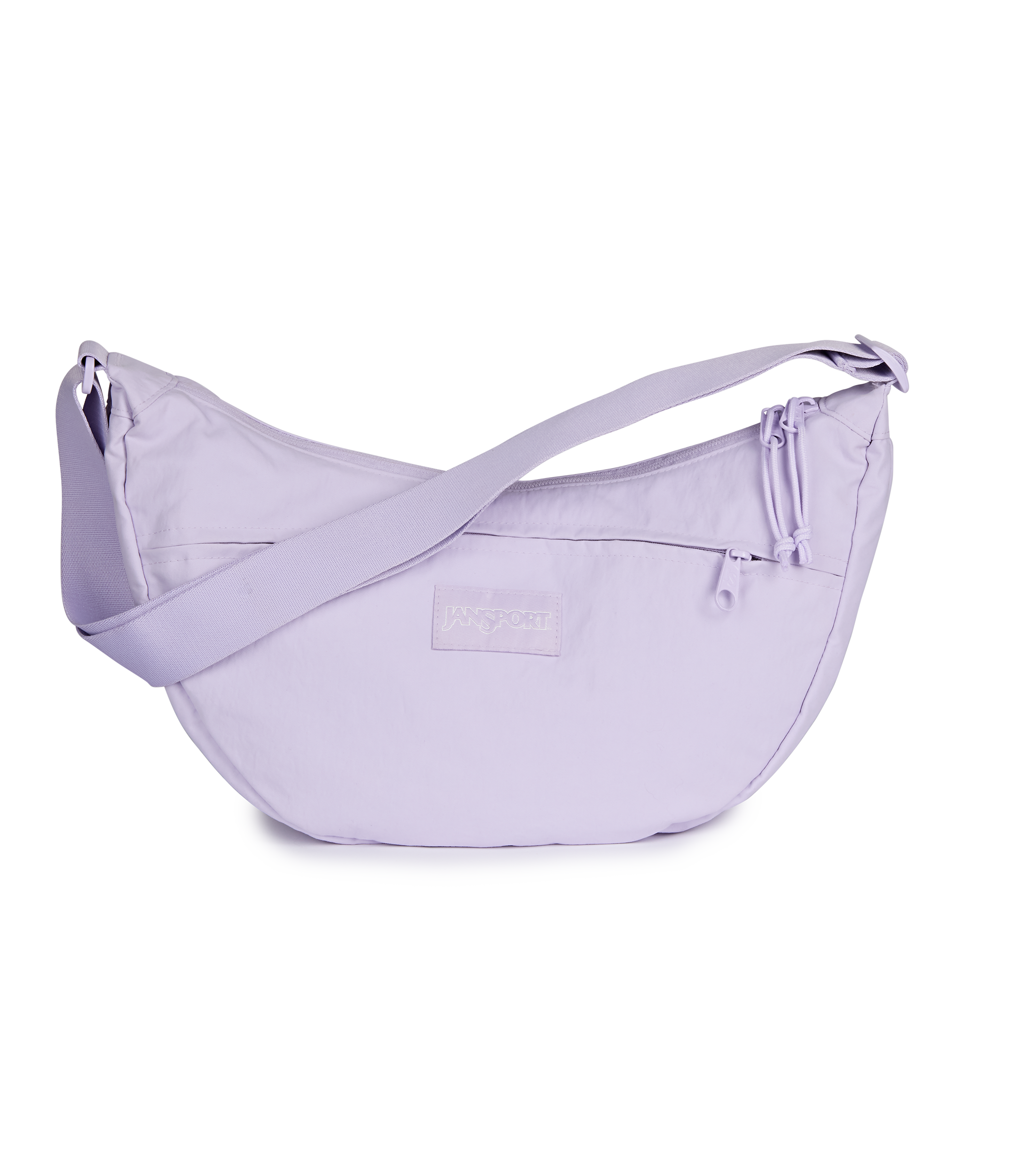 JanSport Unphased Crossbody Large in Pastel Lilac — front view