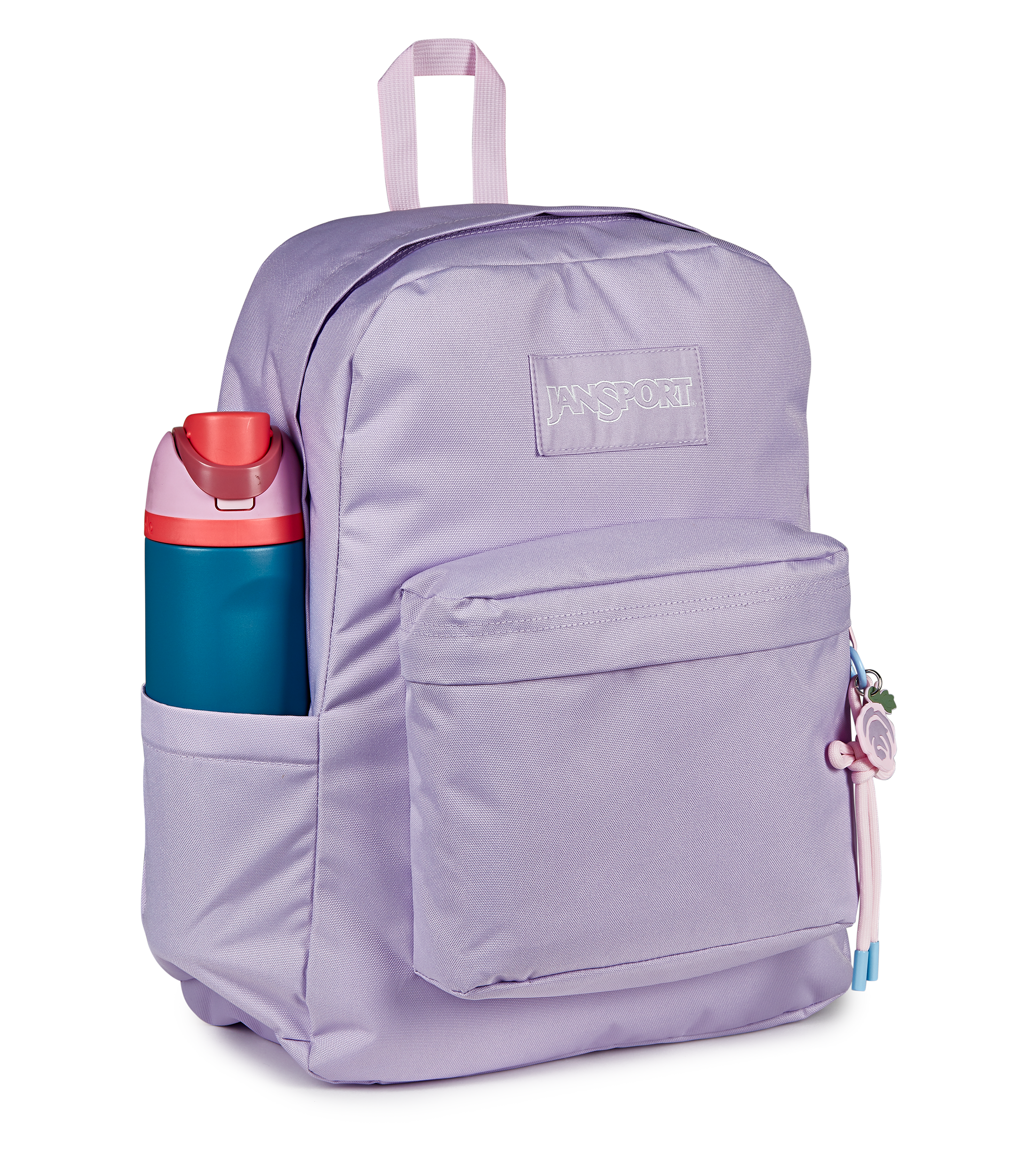 JanSport Superbreak Plus Charmed in Charmed Pastel Lilac — detail view