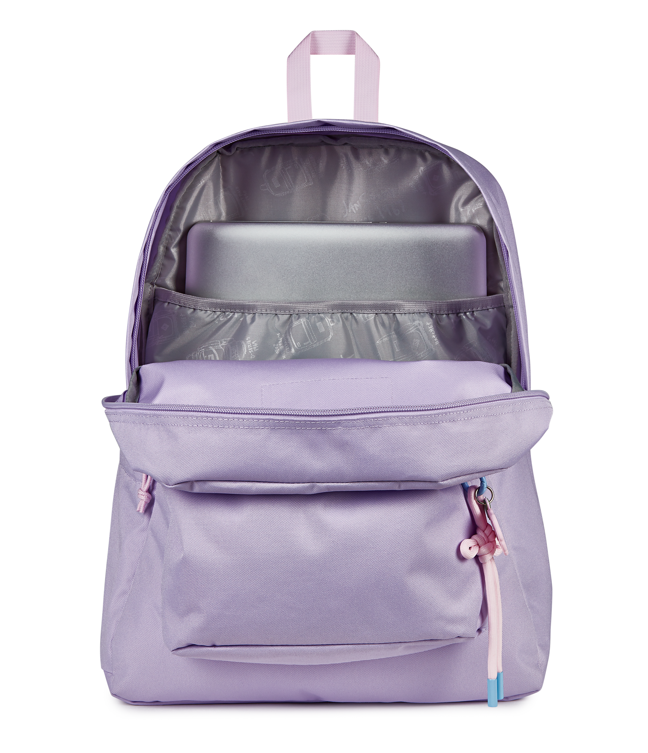 JanSport Superbreak Plus Charmed in Charmed Pastel Lilac — detail view 2