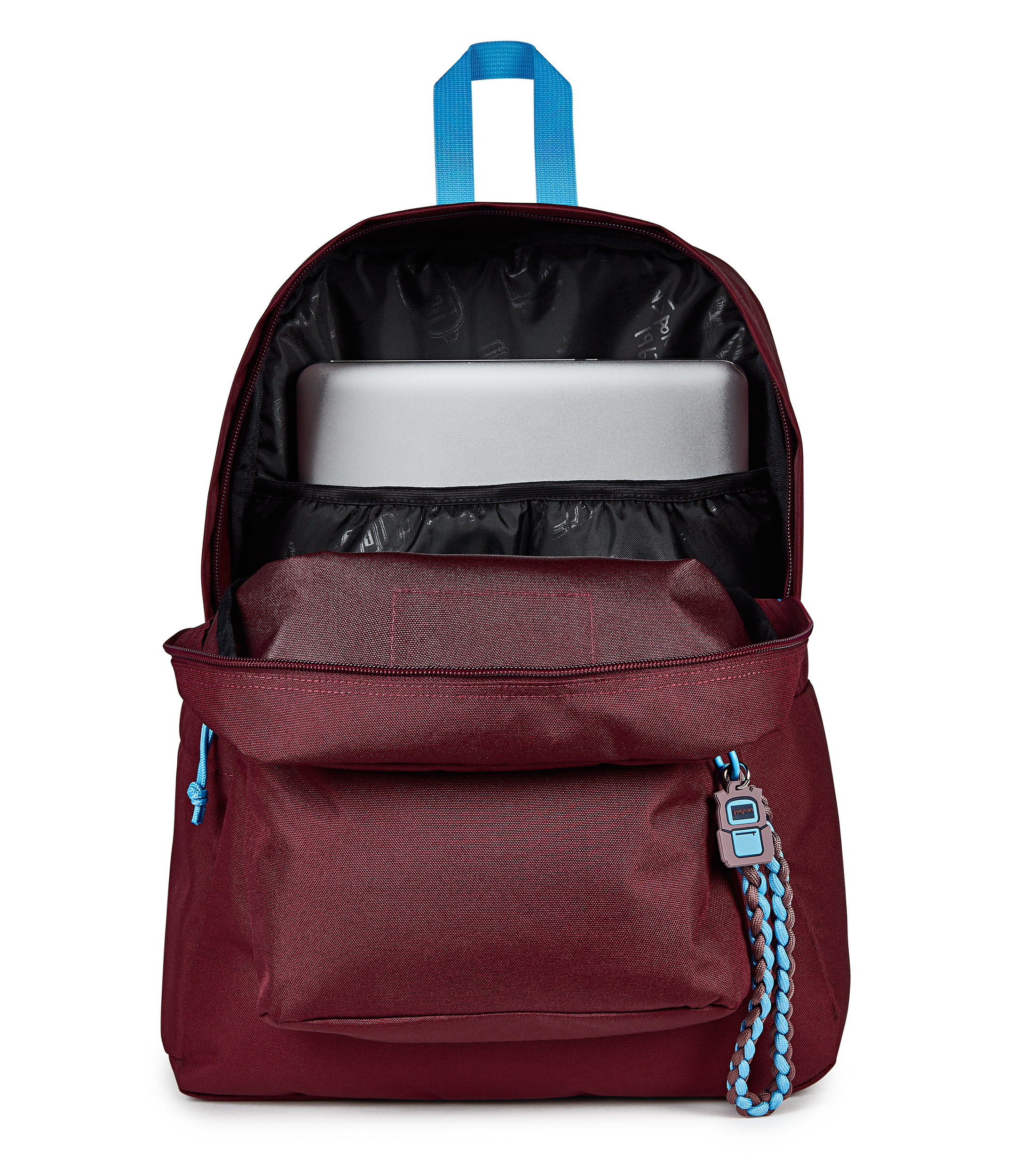 JanSport Superbreak Plus Charmed in Charmed Cherry Lacquer — detail view 2