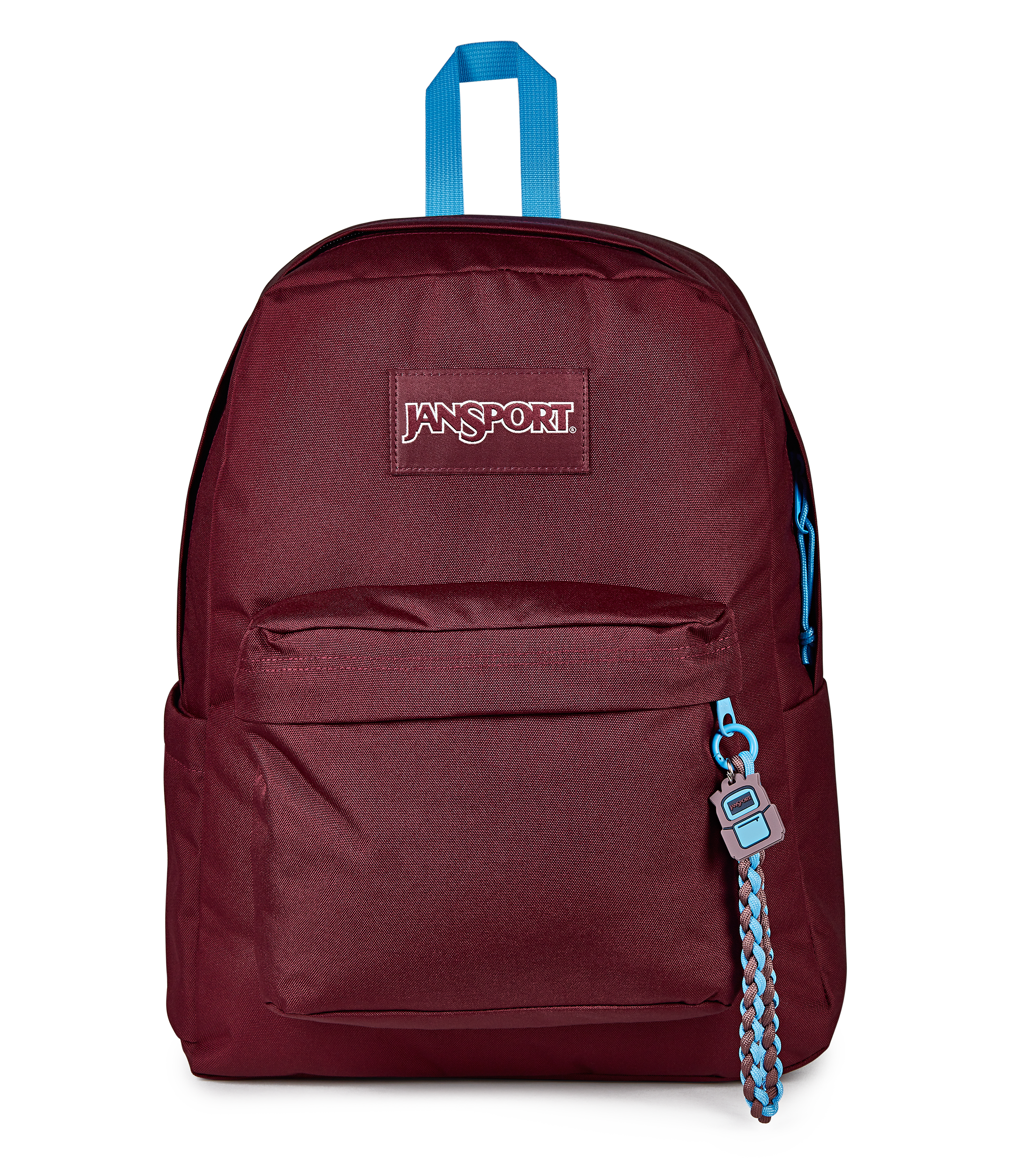 JanSport Superbreak Plus Charmed in Charmed Cherry Lacquer — front view
