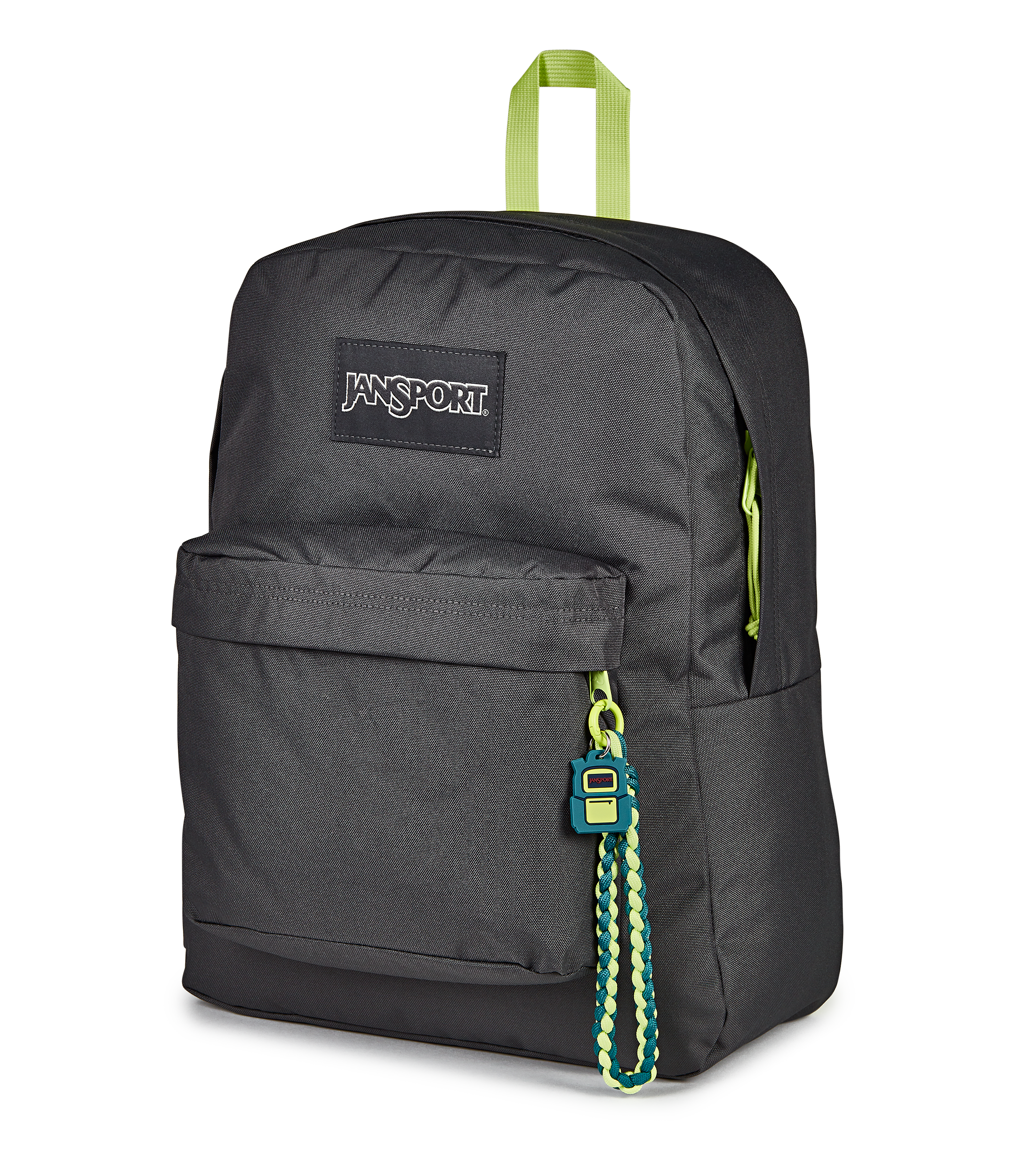 JanSport Superbreak Plus Charmed in Charmed Smokey Grit — angle view 3