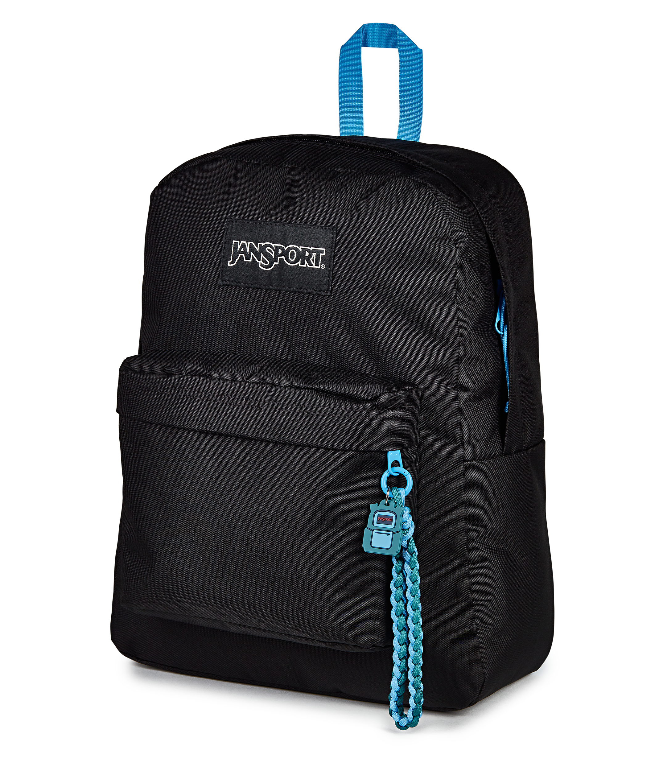 JanSport Superbreak Plus Charmed in Charmed Black — angle view 3