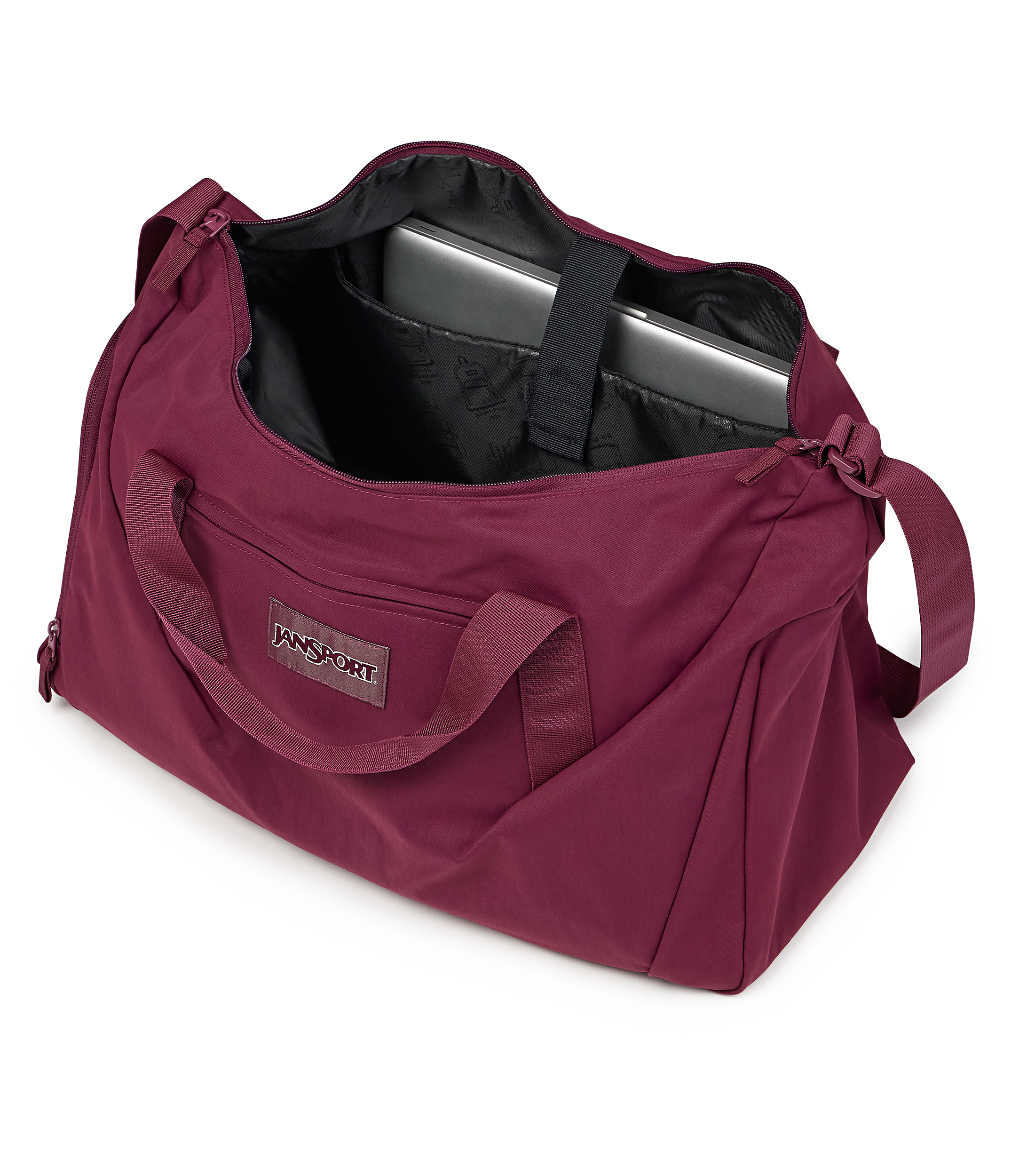 JanSport Recharge Gym Bag Large in Cherry Lacquer — detail view 2