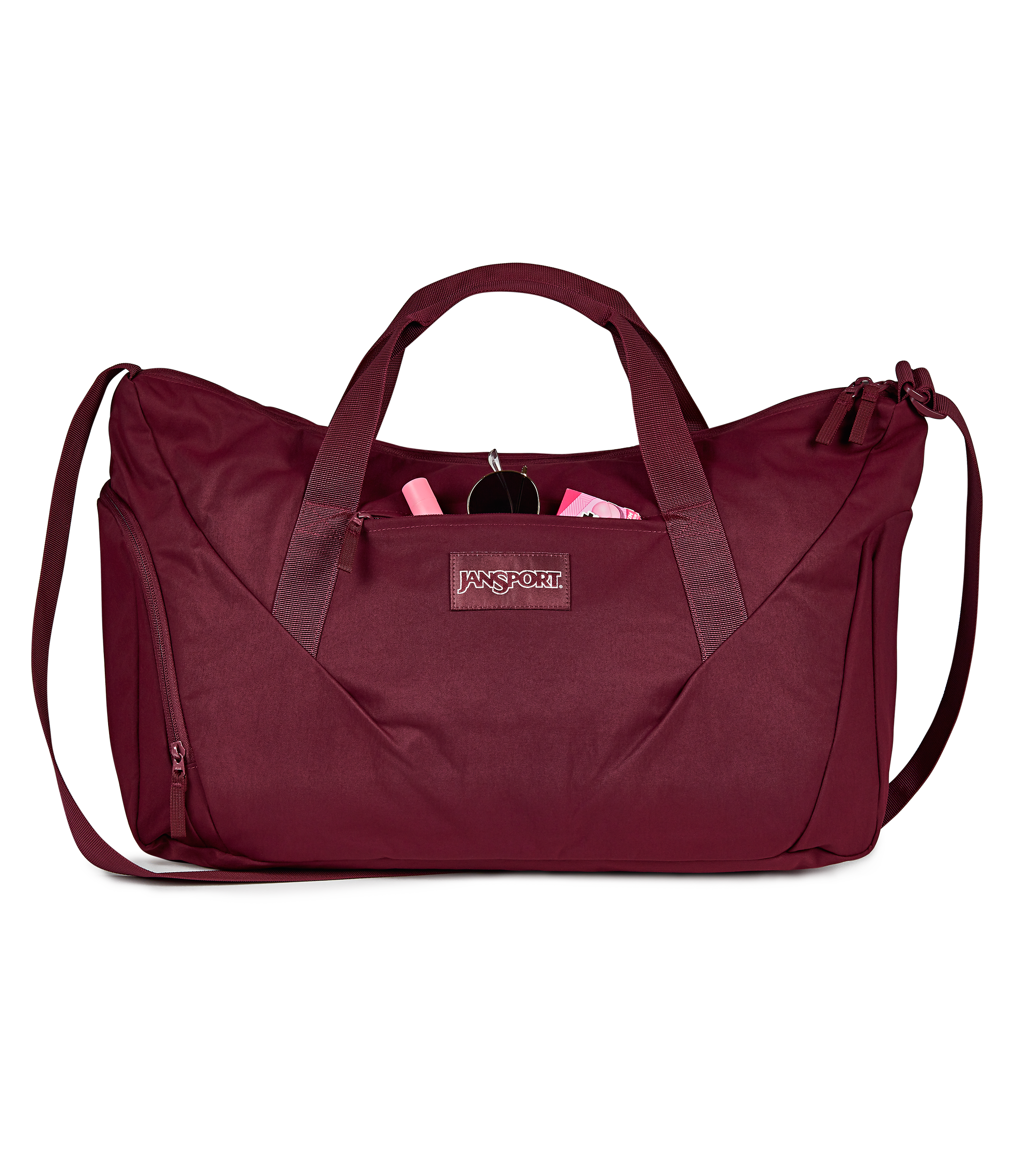 JanSport Recharge Gym Bag Large in Cherry Lacquer — detail view 3