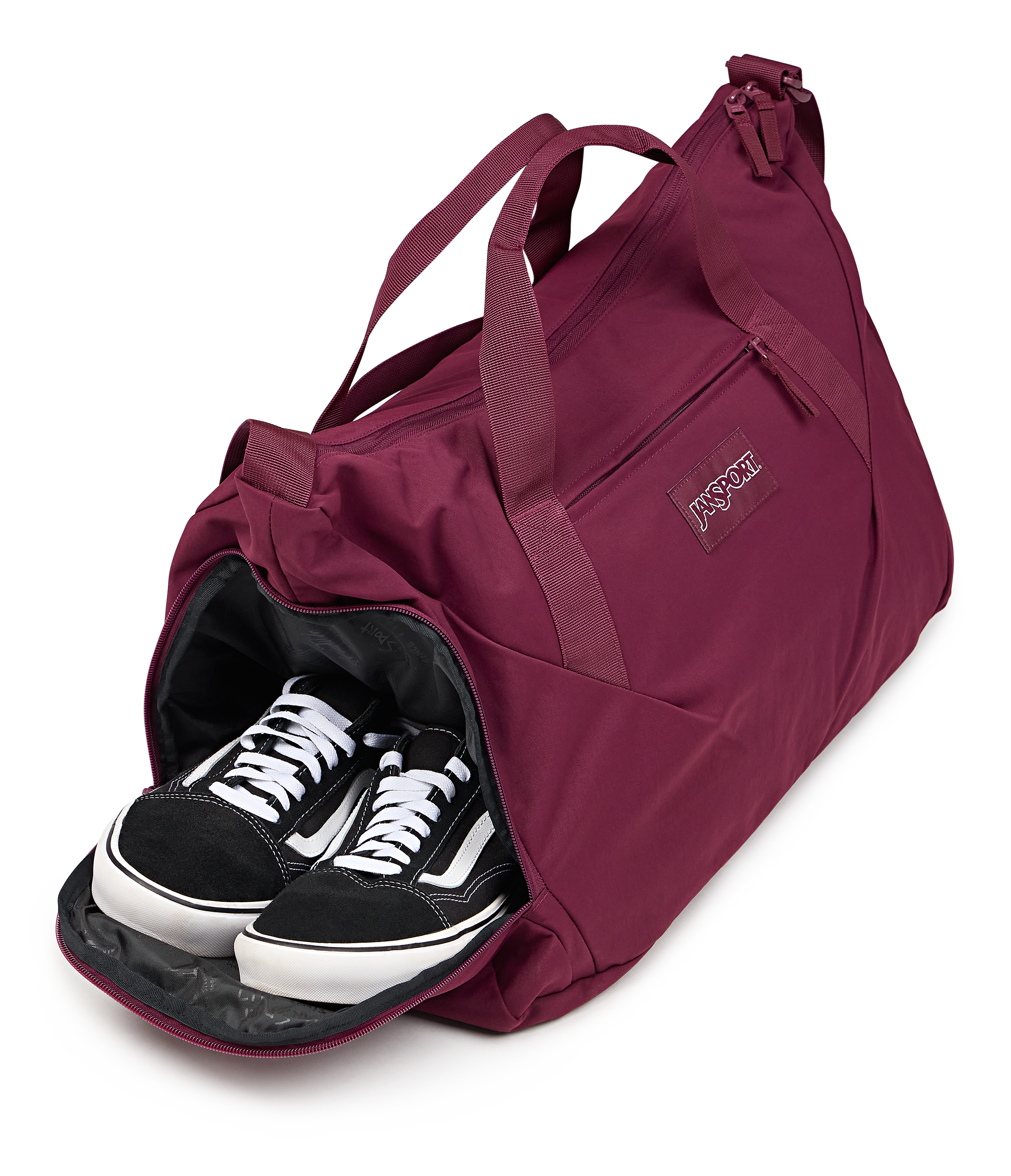 JanSport Recharge Gym Bag Large in Cherry Lacquer — detail view 4