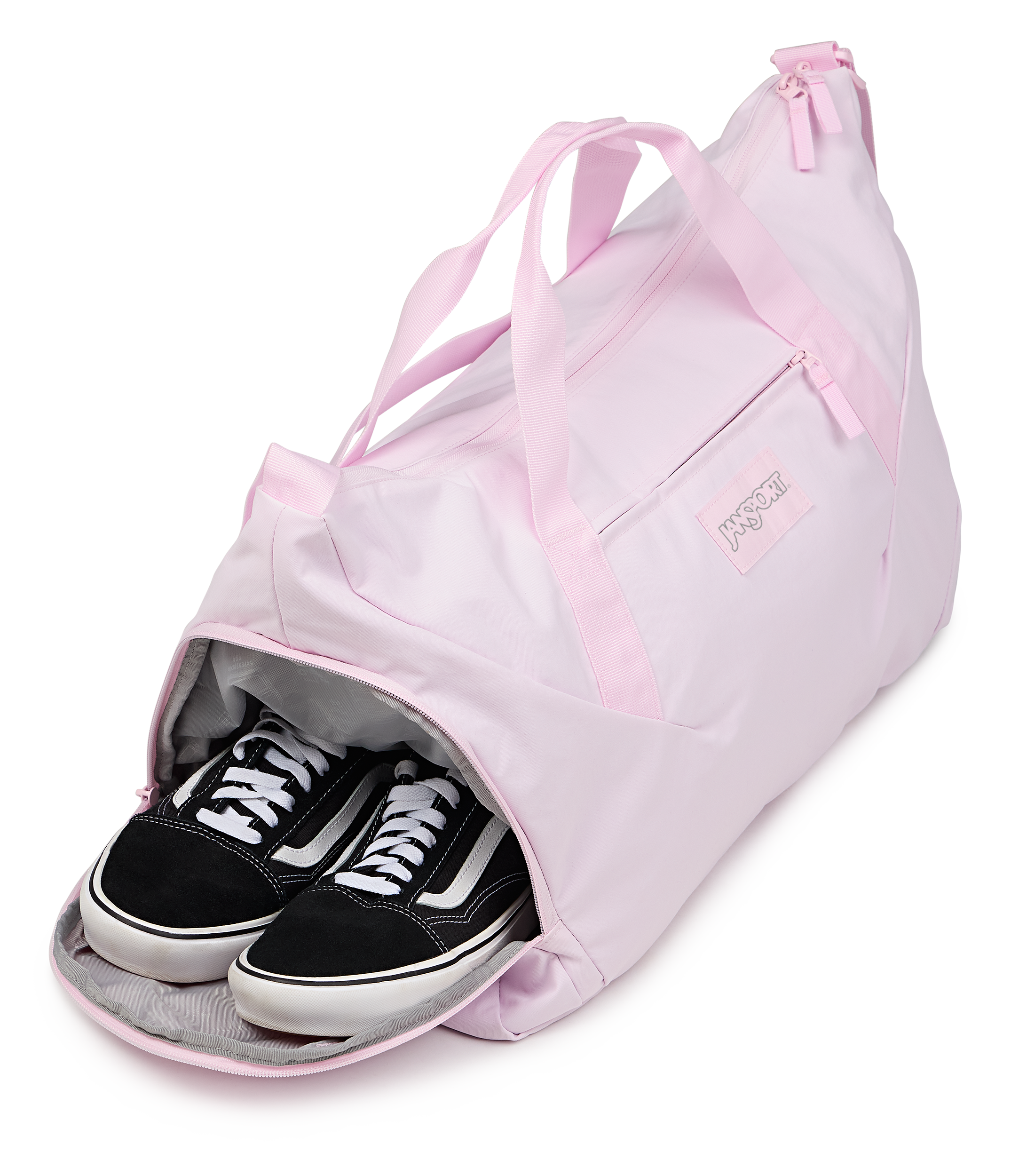 JanSport Recharge Gym Bag Large in Pink Ice — detail view 4