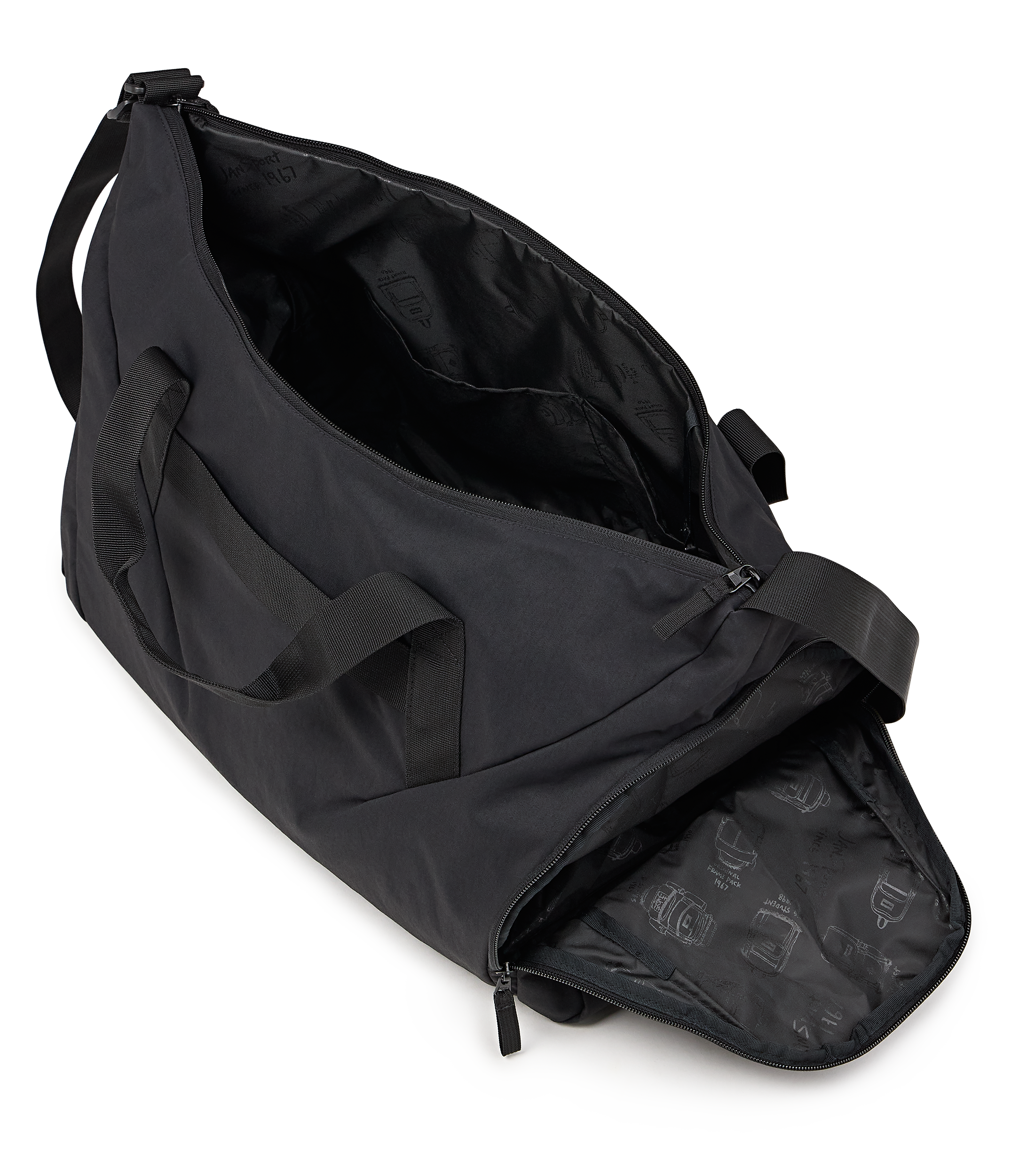 JanSport Recharge Gym Bag Large in Black — angle view 4