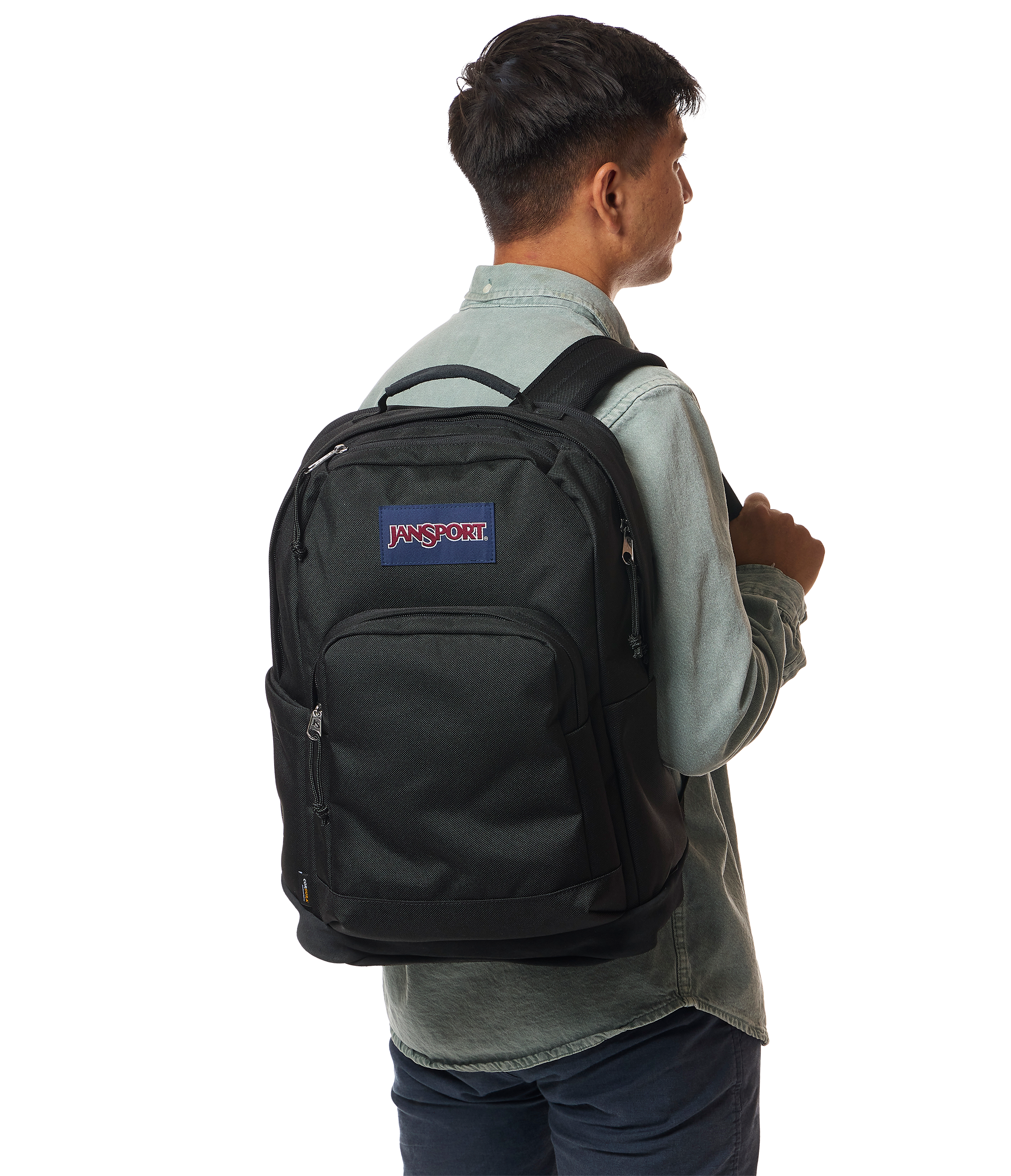 JanSport Right Pack Signature in Black — angle view 2