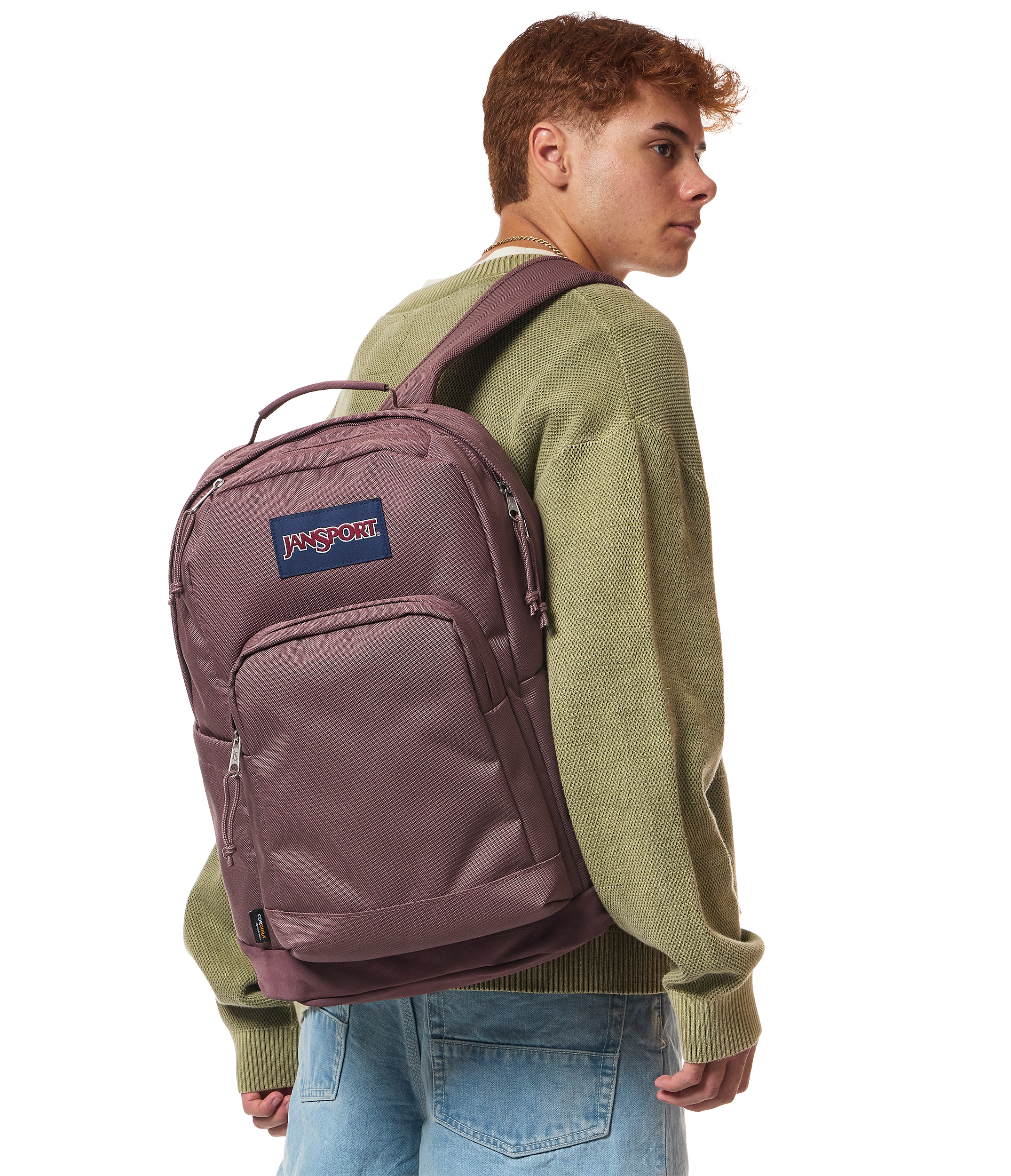 JanSport Right Pack Signature in Mahogany Haze — angle view 2