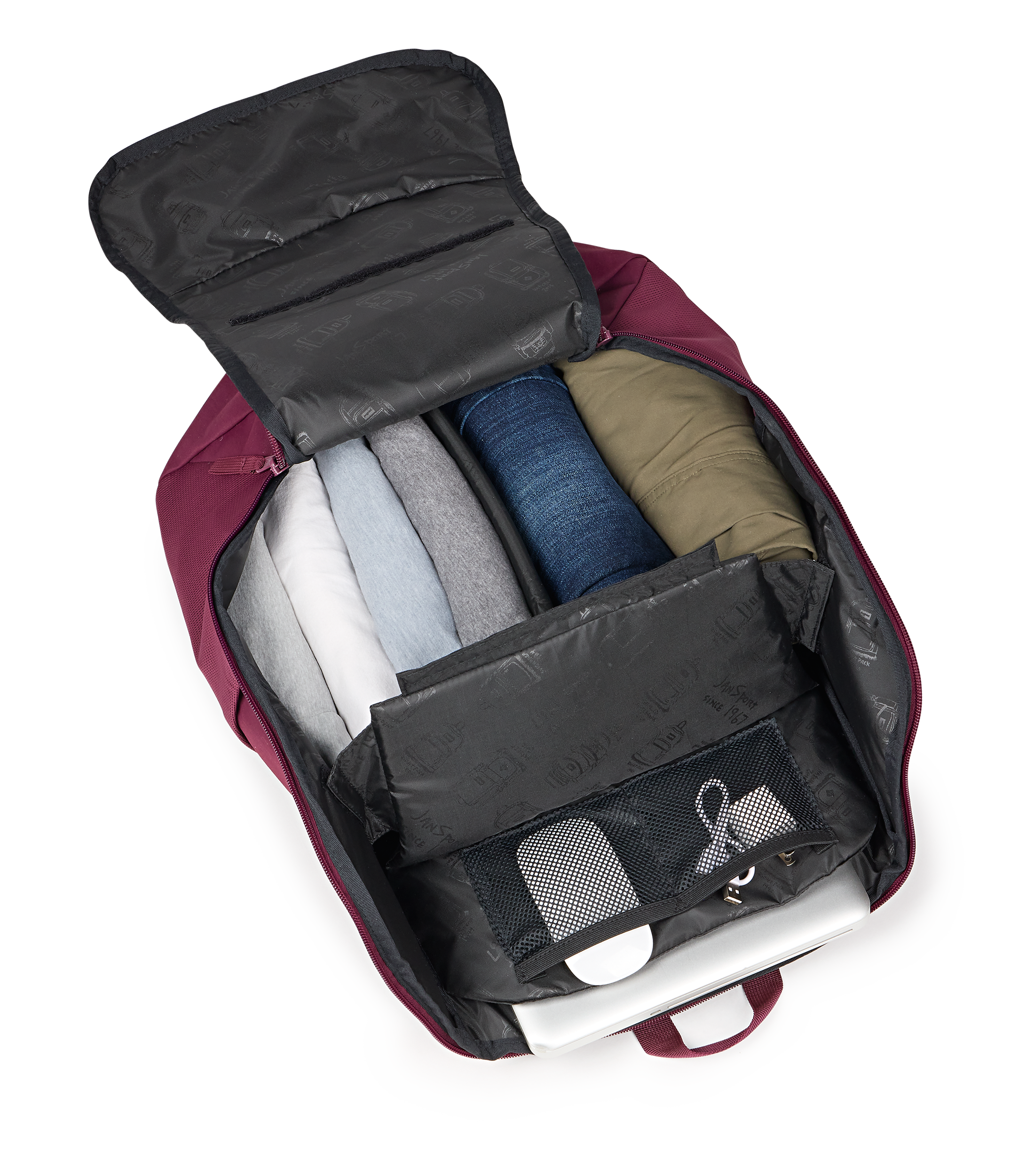 JanSport Recharge Pack in Cherry Lacquer — detail view 3