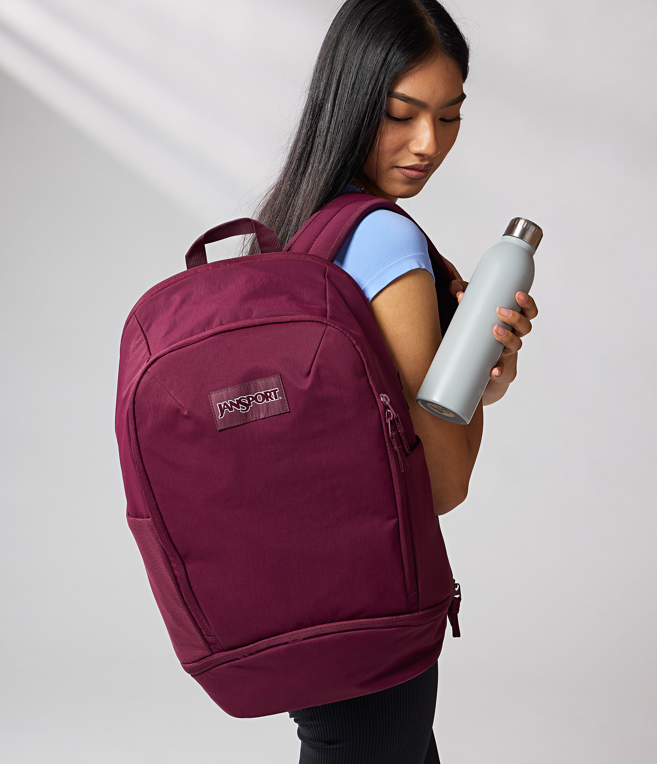 JanSport Serenity Pack in Cherry Lacquer — angle view 2