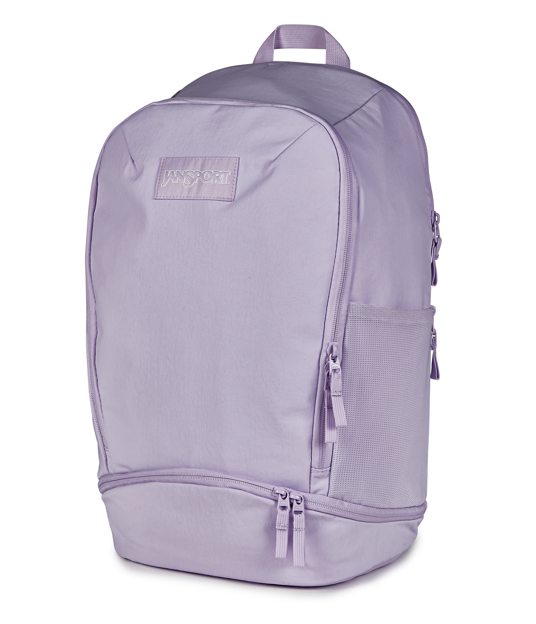 JanSport Serenity Pack in Pastel Lilac — angle view 3