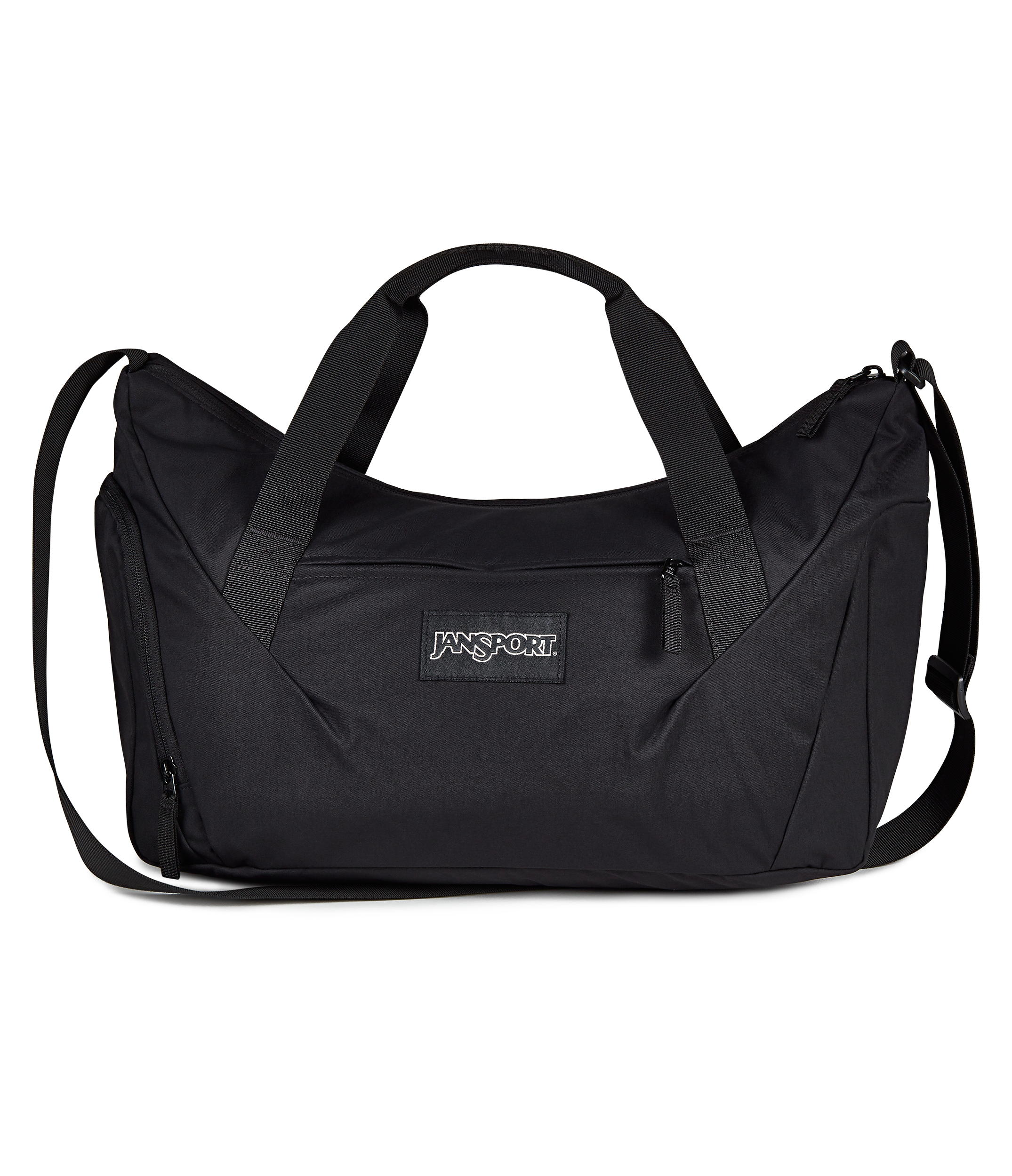 JanSport Recharge Gym Bag Medium in Black — front view