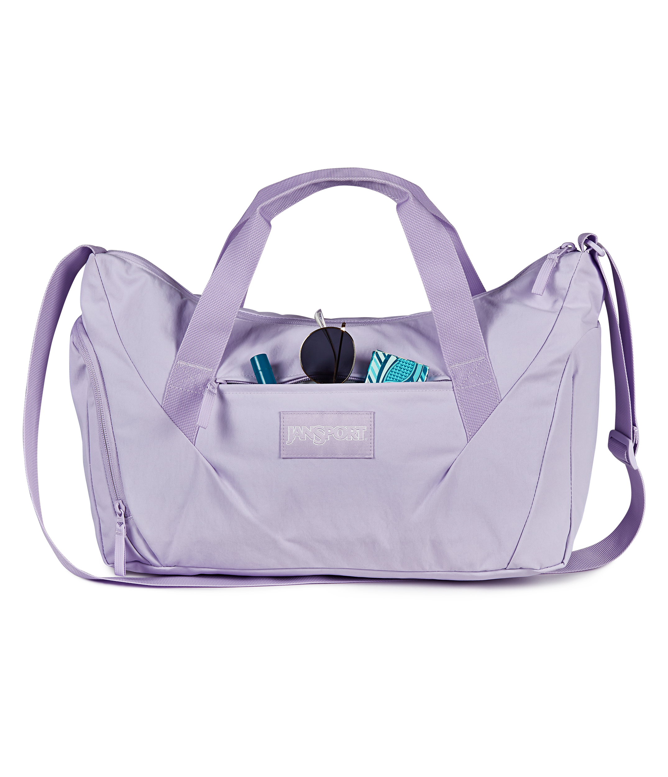 JanSport Recharge Gym Bag Medium in Pastel Lilac — detail view 3