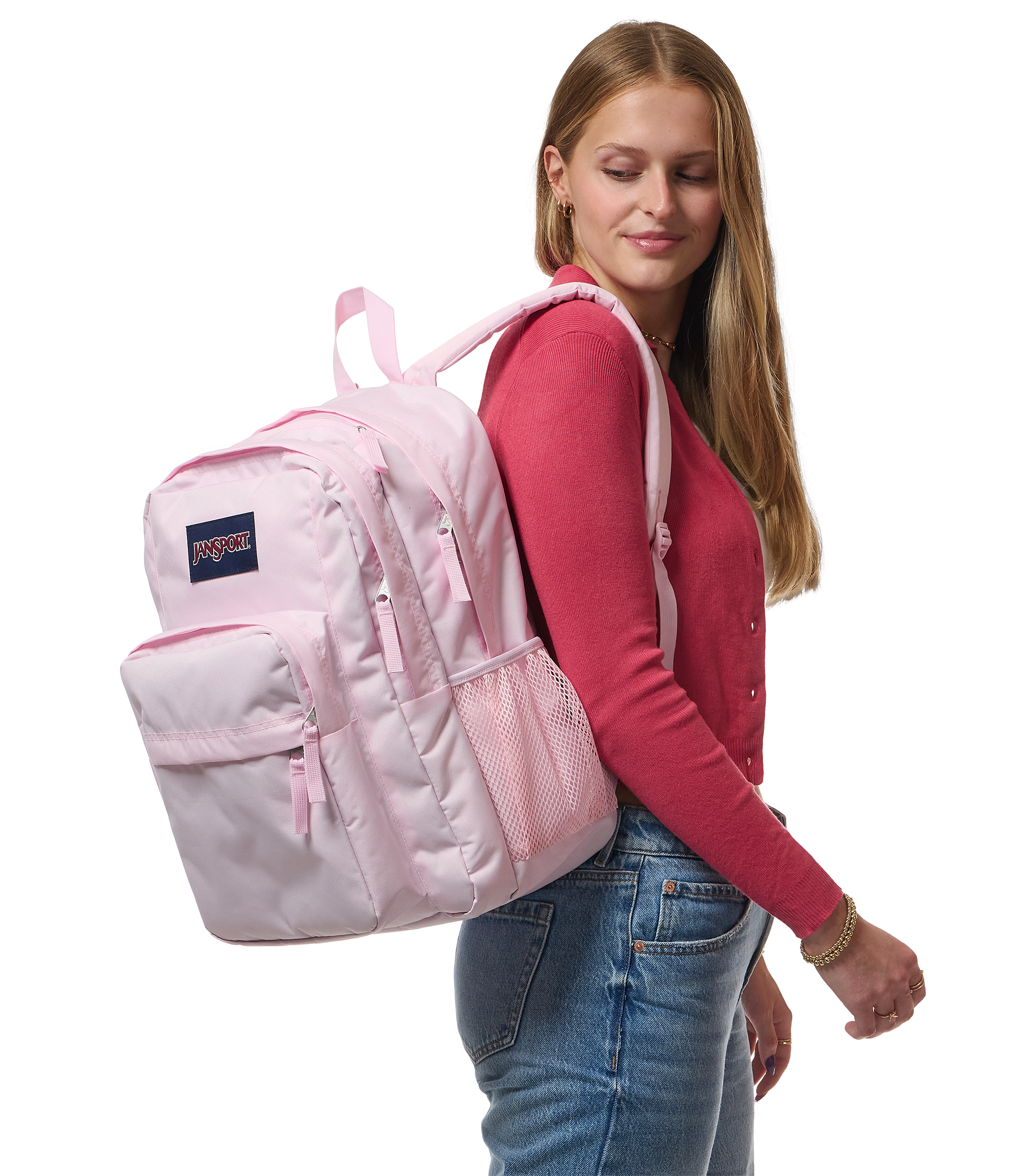 JanSport Big Plans in Pink Ice — angle view 2