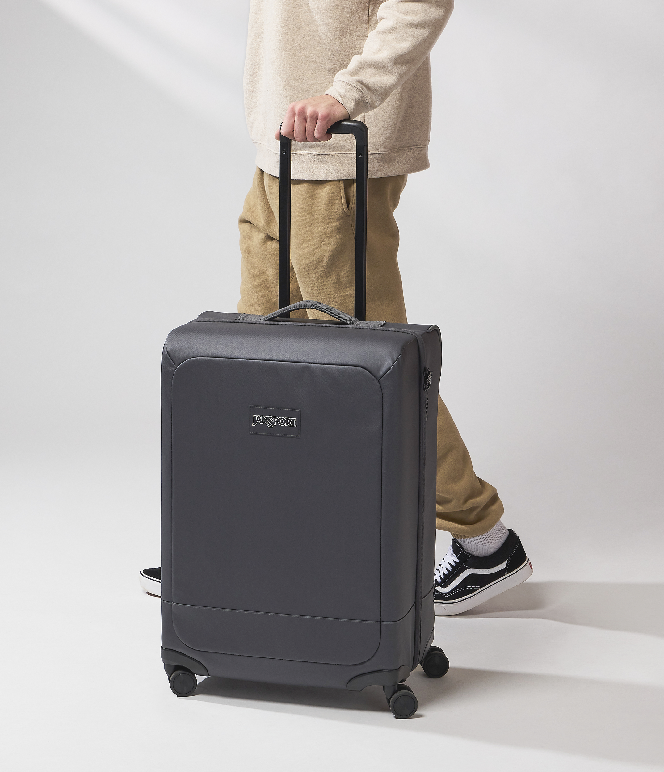JanSport Good Latitude 26" Checked in Smokey Grit — angle view 2