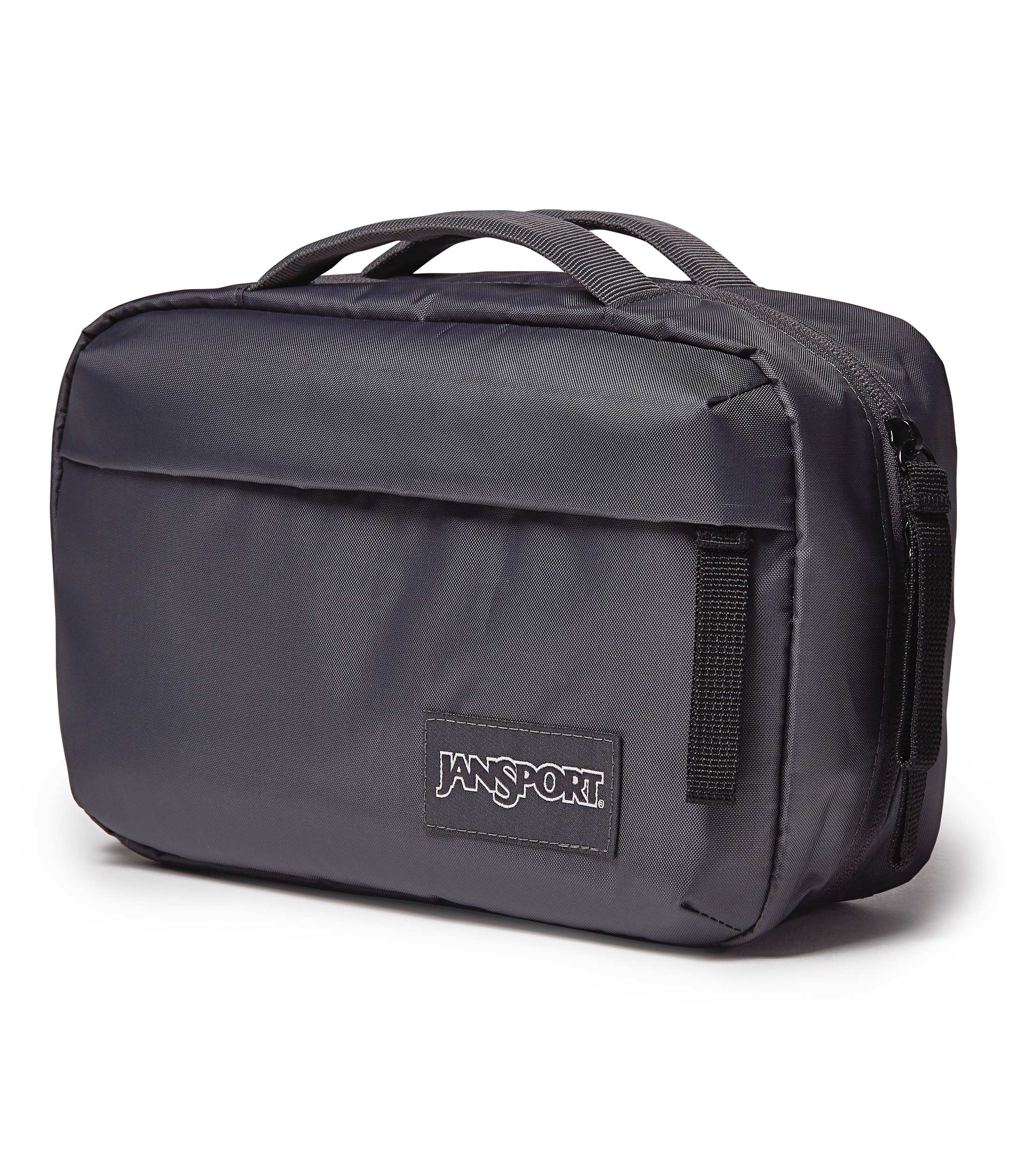 JanSport Good Latitude Toiletry Bag in Smokey Grit — angle view 2