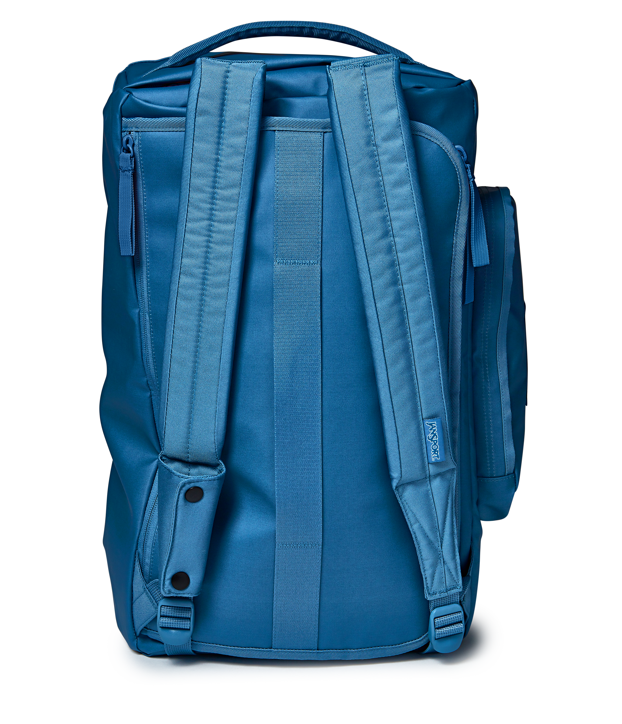 JanSport Good Latitude Convertible Duffel in Elemental Blue — back view