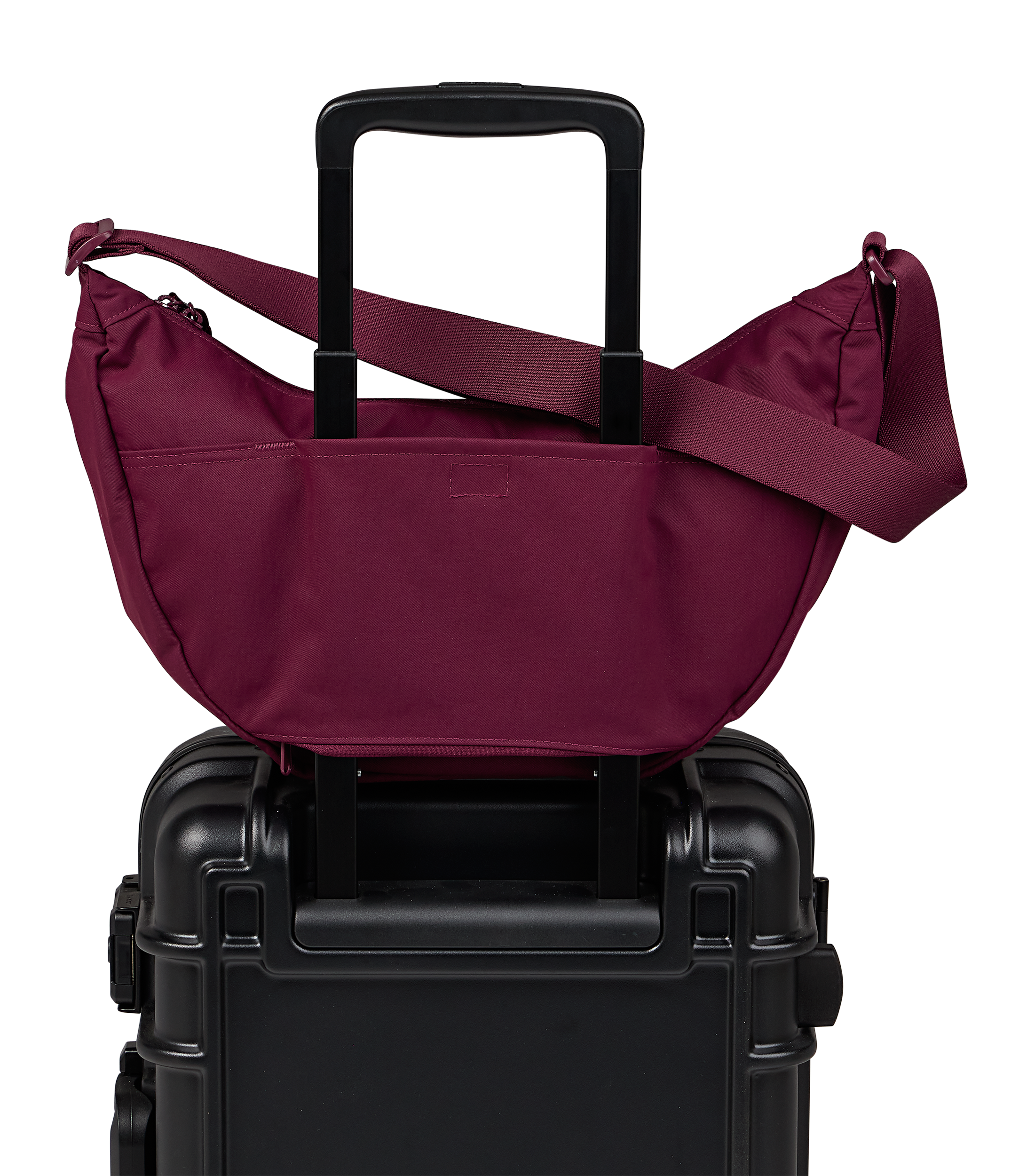 JanSport Unphased Crossbody Large FX in Just A Rose Embroidery Cherry Lacquer — back view