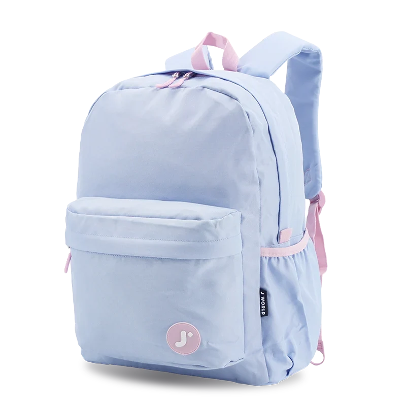 J World Oz Daypack Backpack in Baby Blue — angle view 2 # color_Baby Blue