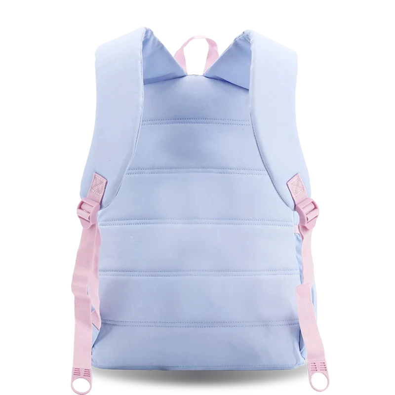 J World Oz Daypack Backpack in Baby Blue — back view # color_Baby Blue