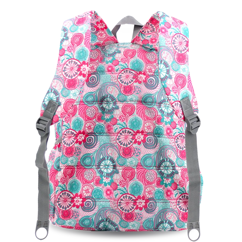 J World Oz Daypack Backpack in Blue Raspberry — back view # color_Blue Raspberry