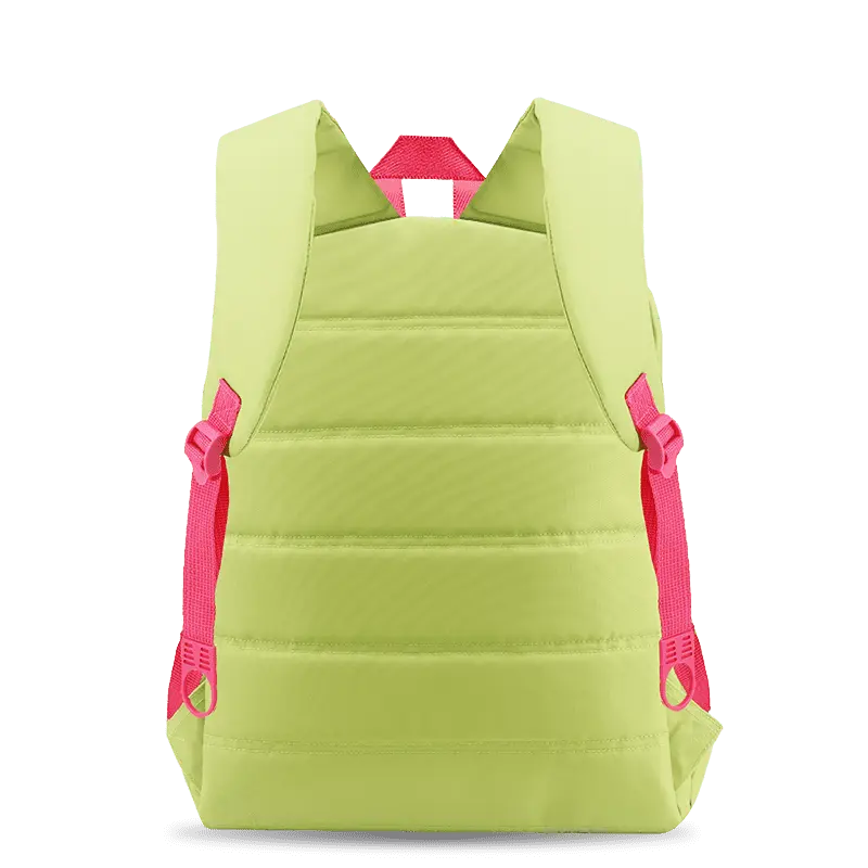 J World Oz Daypack Backpack in Celery — back view # color_Celery