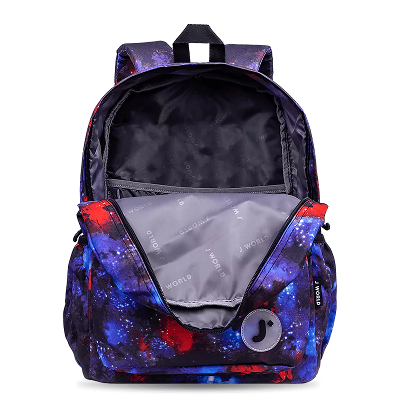 J World Oz Daypack Backpack in Galaxy — interior view # color_Galaxy