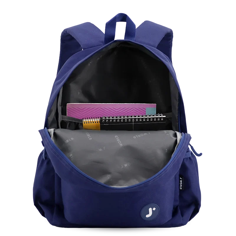 J World Oz Daypack Backpack in Navy — front view 2 # color_Navy