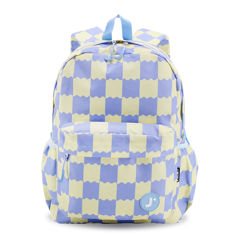 J World Oz Daypack Backpack in Wiggle Blue — front view # color_Wiggle Blue