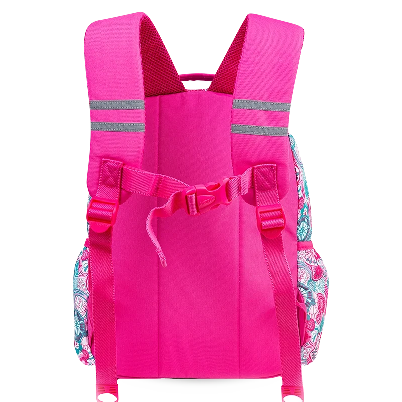 J World Duet Kids Backpack & Detachable Lunch Box Set in Blue Raspberry — back view 2 # color_Blue Raspberry
