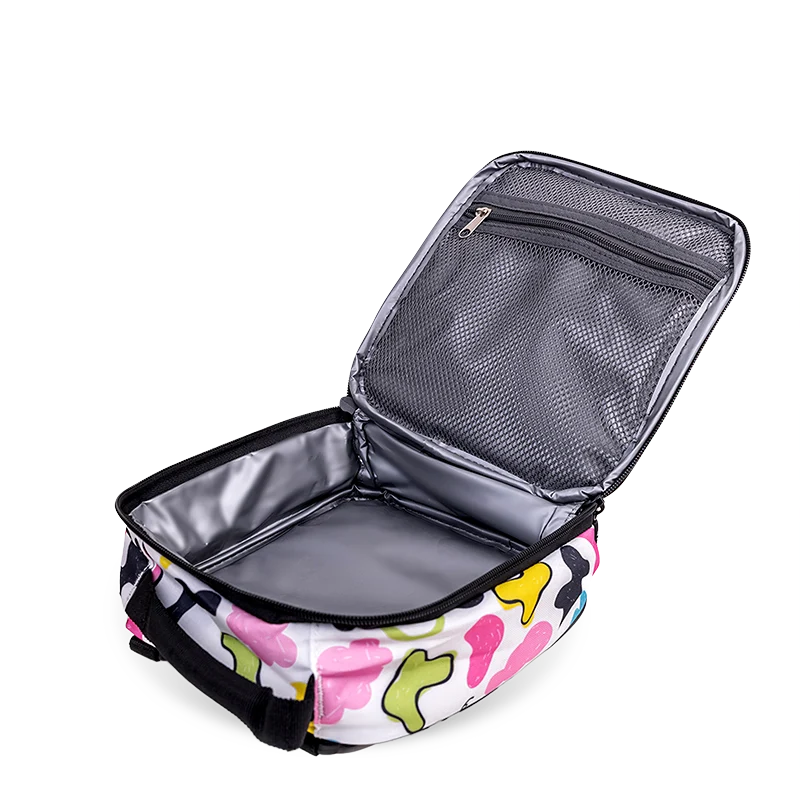 J World Duet Kids Backpack & Detachable Lunch Box Set in Kiddo — interior view # color_Kiddo