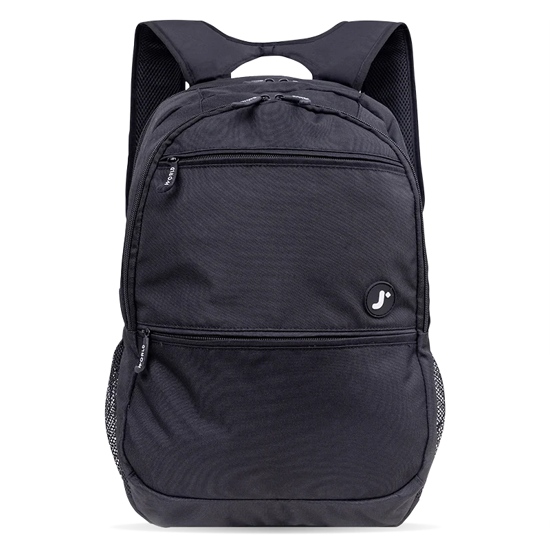 J World Dexter Laptop Backpack in Black — front view # color_Black