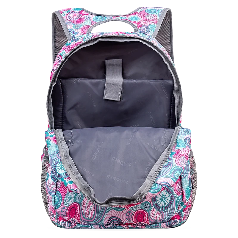 J World Dexter Laptop Backpack in Blue Raspberry — interior view 2 # color_Blue Raspberry