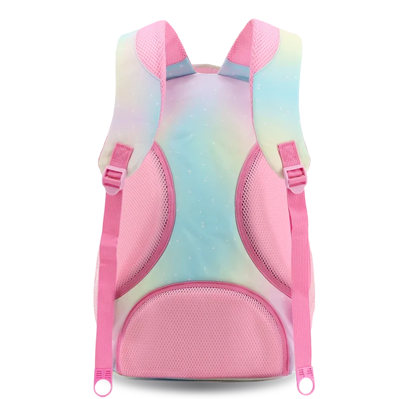 J World Cornelia Laptop Backpack in Aurora — back view # color_Aurora