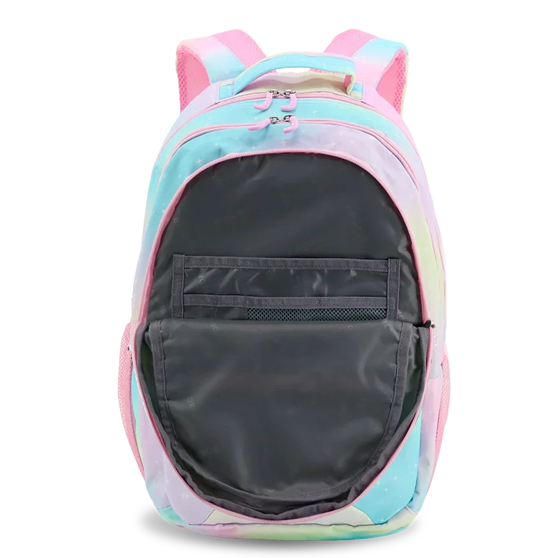J World Cornelia Laptop Backpack in Aurora — interior view # color_Aurora