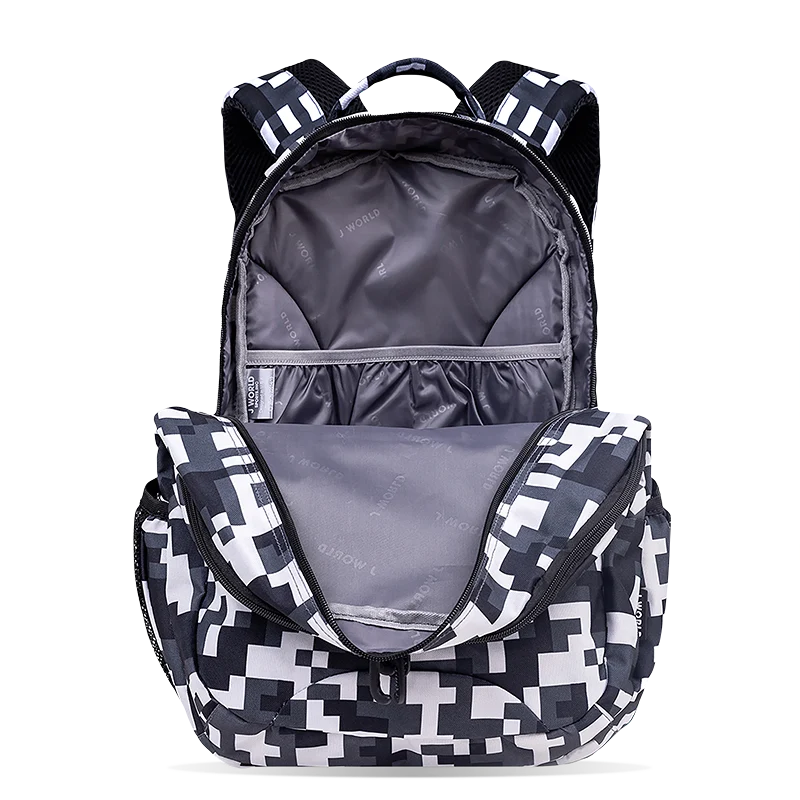 J World Cornelia Laptop Backpack in Camo — interior view # color_Camo